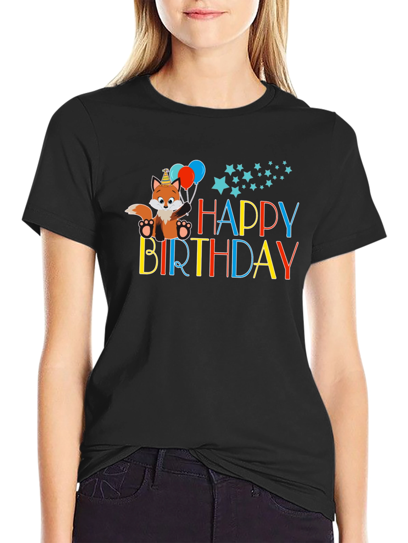 Happy Birthday Fox Graphic Tee