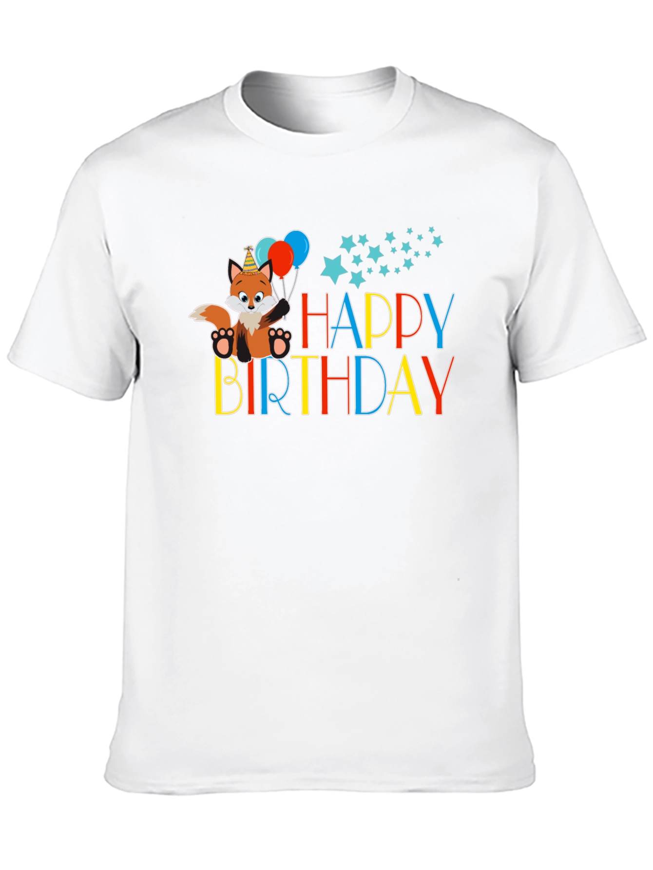 Happy Birthday Fox Graphic Tee