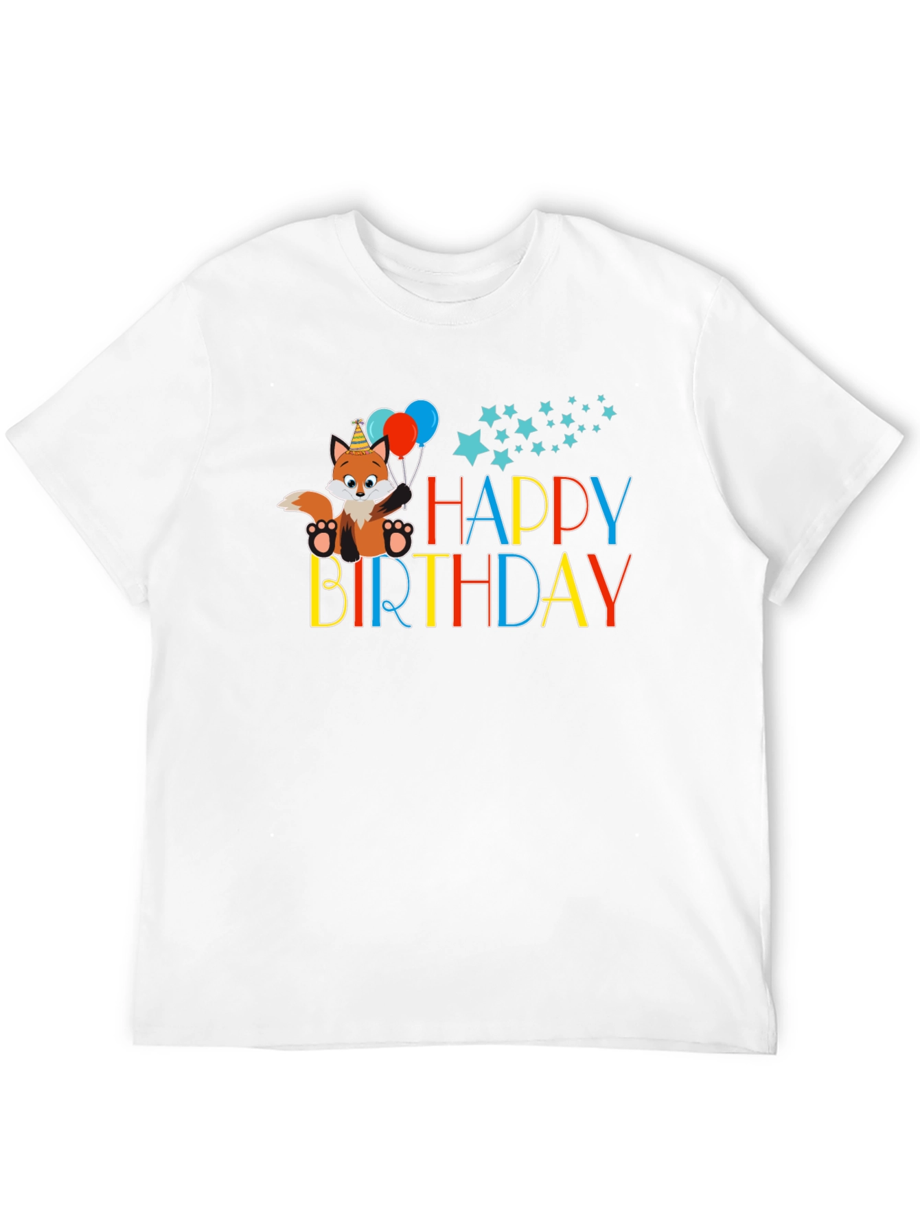Happy Birthday Fox Graphic Tee