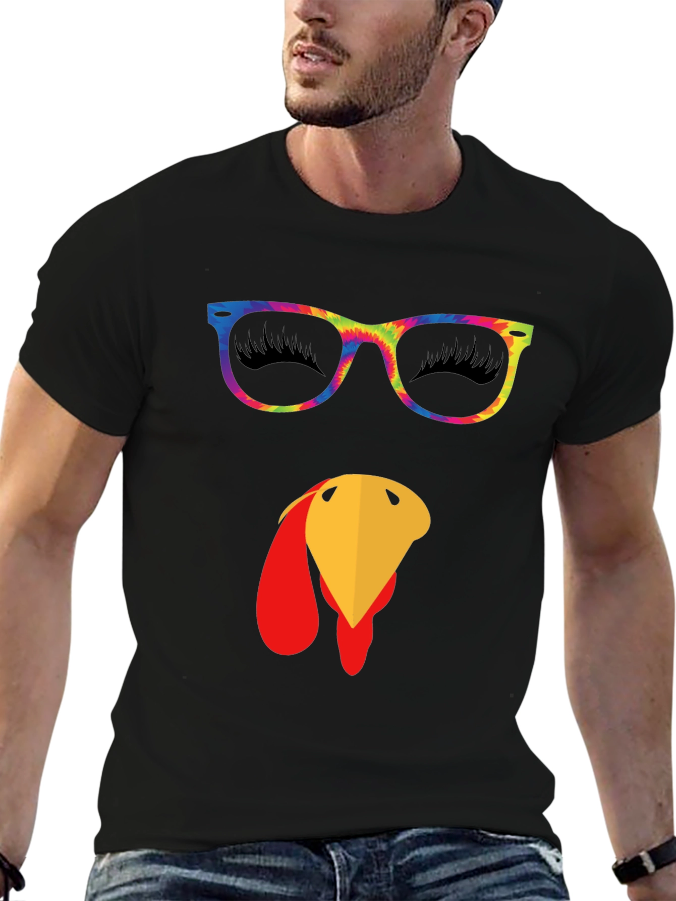 Funny Turkey Face Thanksgiving T-Shirt