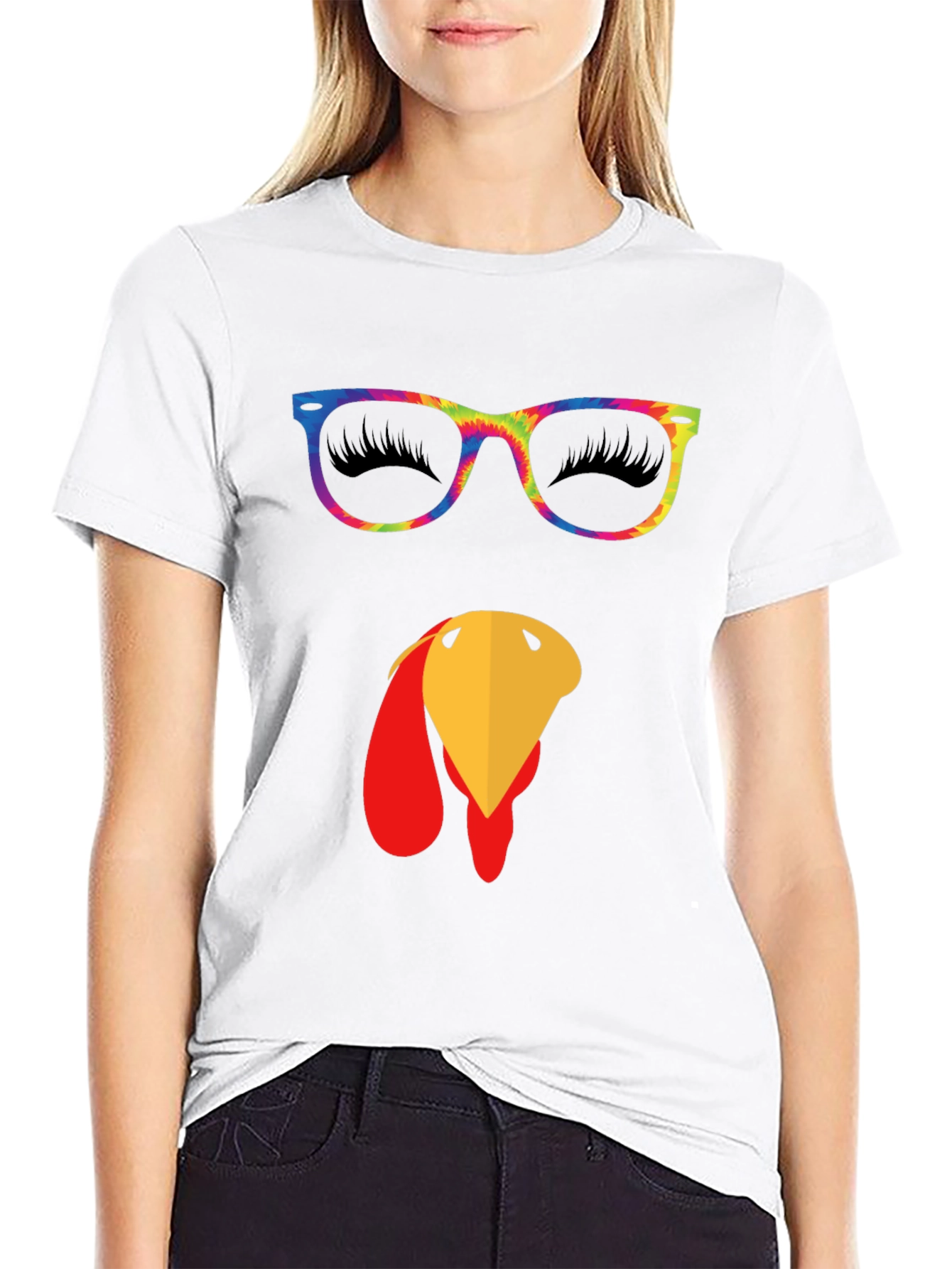 Funny Turkey Face Thanksgiving T-Shirt