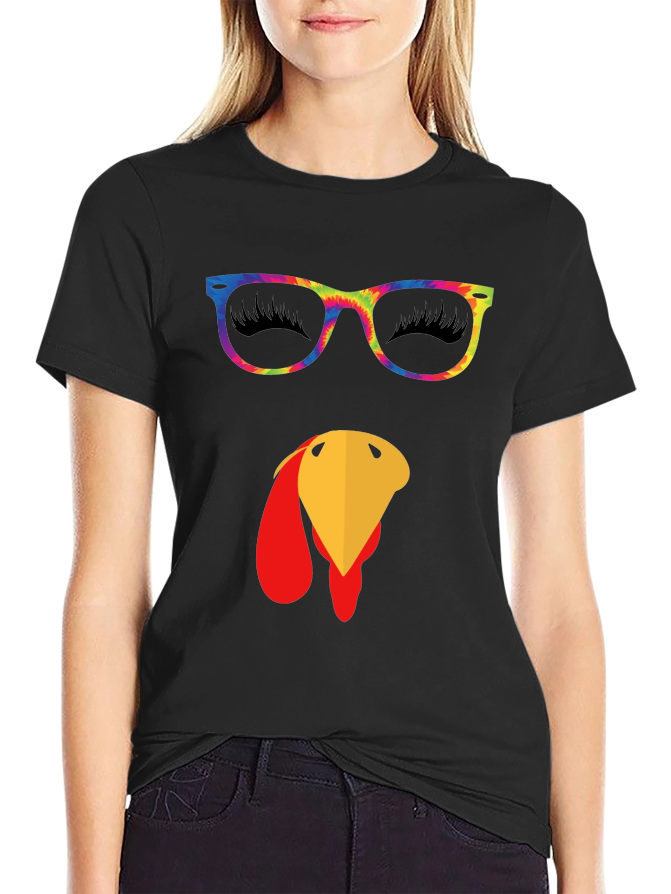 Funny Turkey Face Thanksgiving T-Shirt