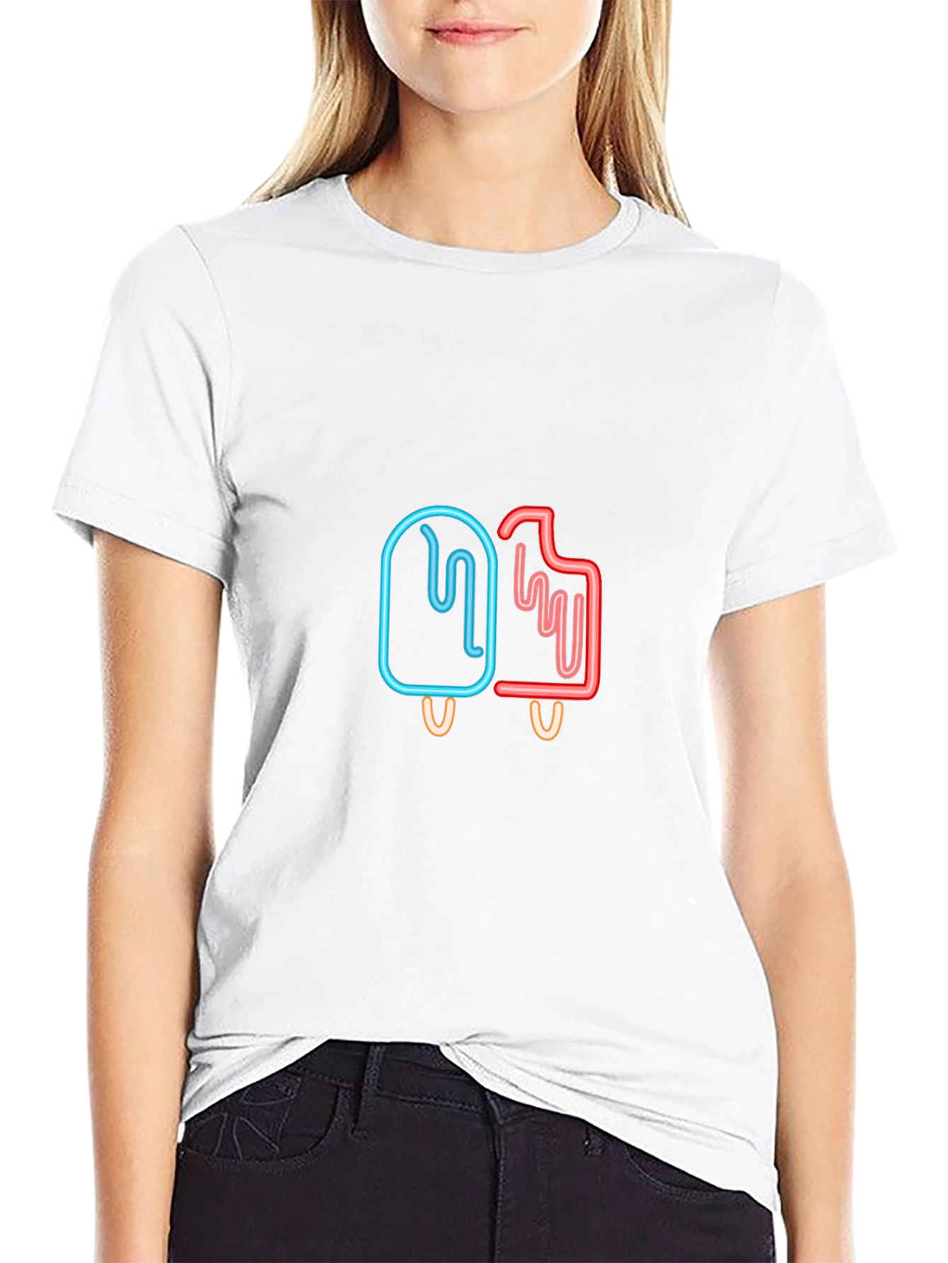 Neon Popsicle T-Shirt - Cool Graphic Tee