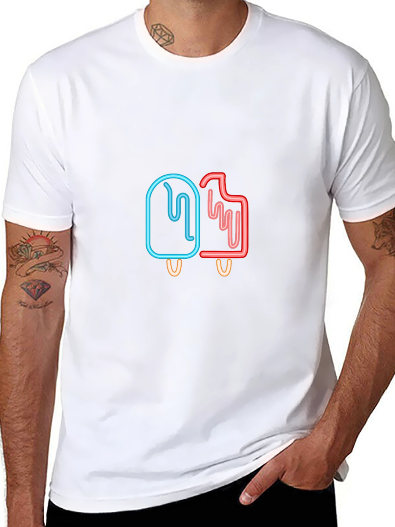 Neon Popsicle T-Shirt - Cool Graphic Tee