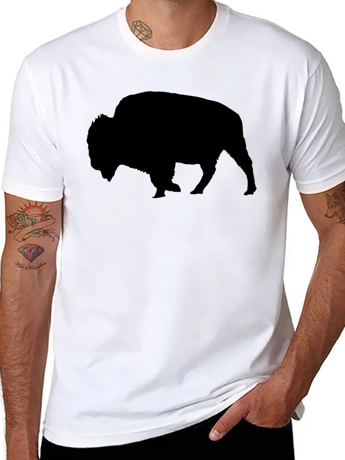 Black Bison Graphic Tee - Stylish & Bold