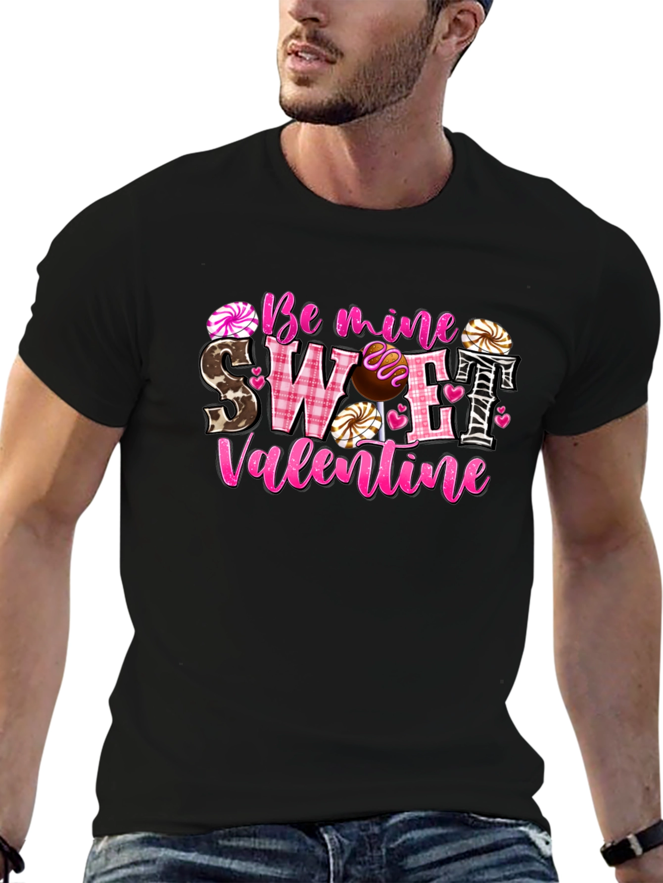 Sweet Valentine Graphic Tee - Love & Candy Design