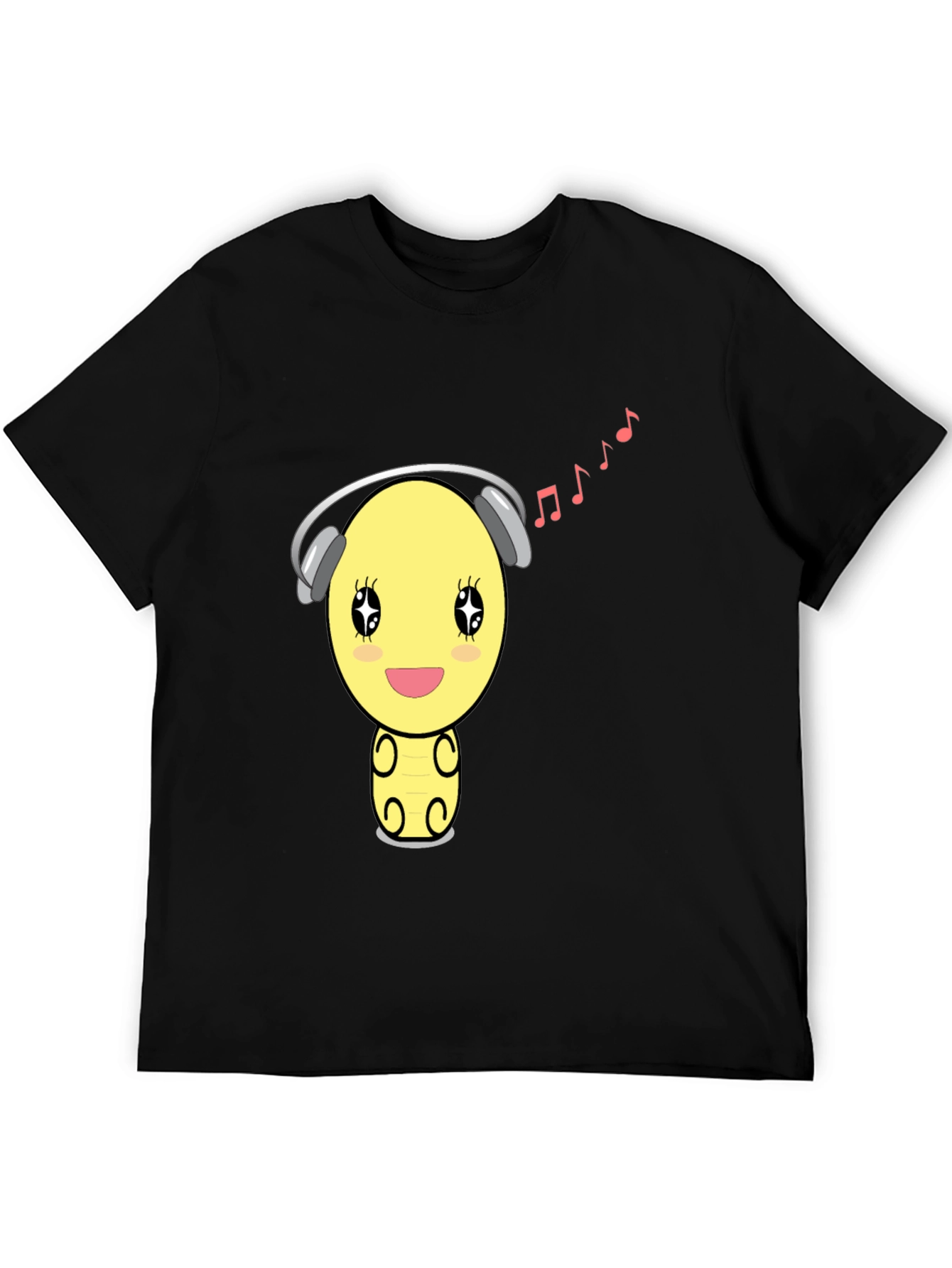 Cartoon Emoji Music Lover T-Shirt