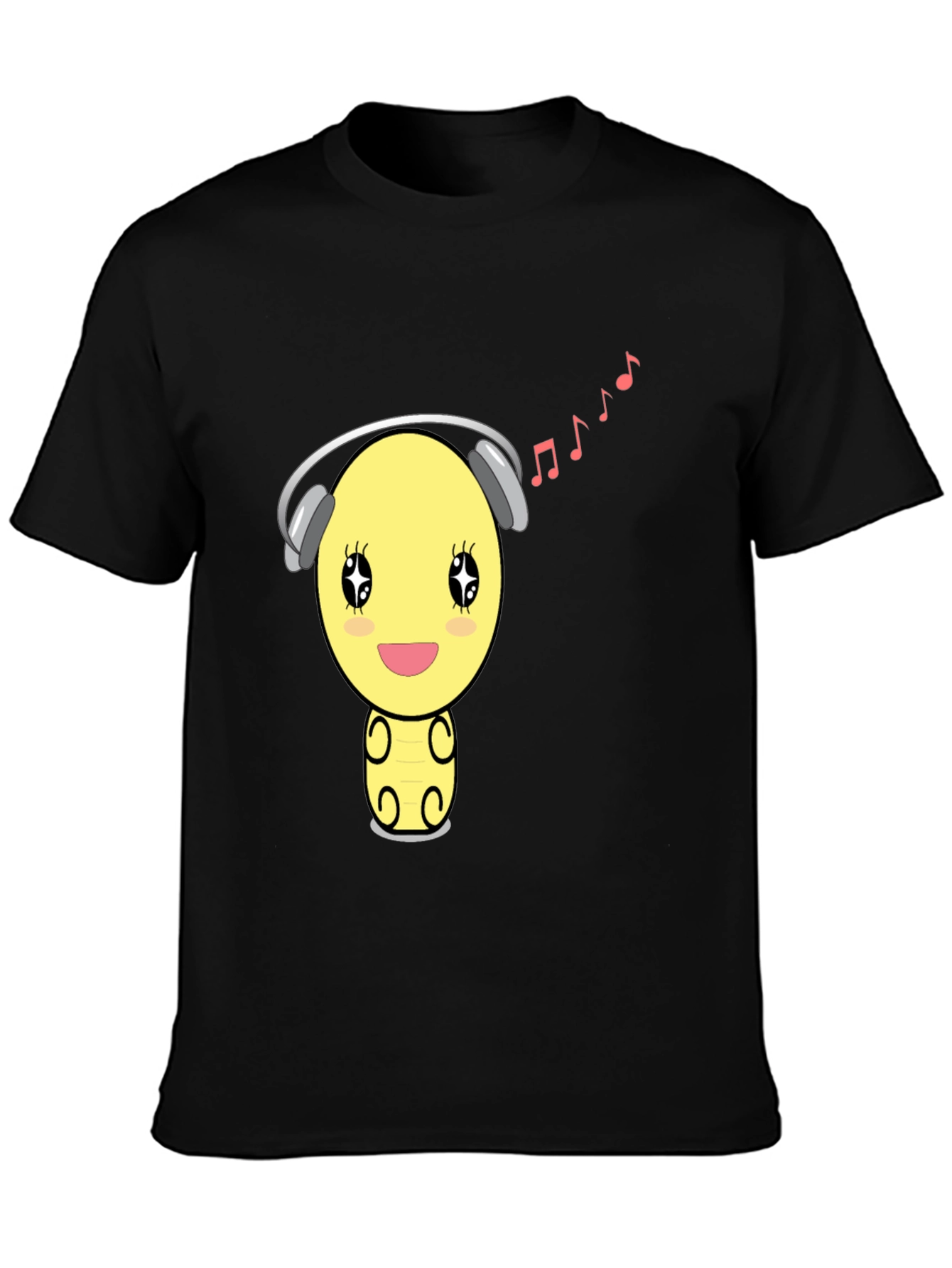 Cartoon Emoji Music Lover T-Shirt
