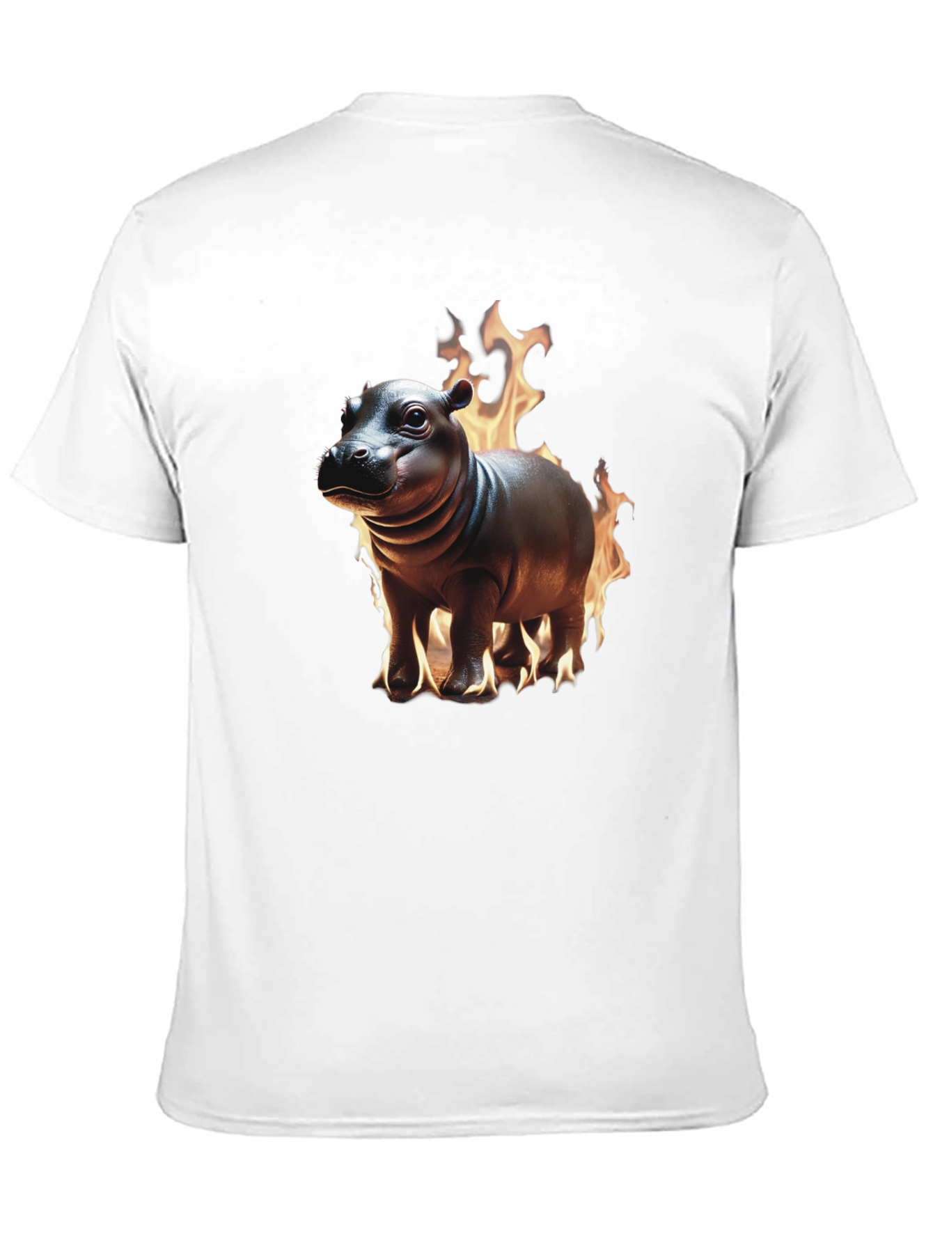 Flaming Hippo Graphic Tee - Unique Design!