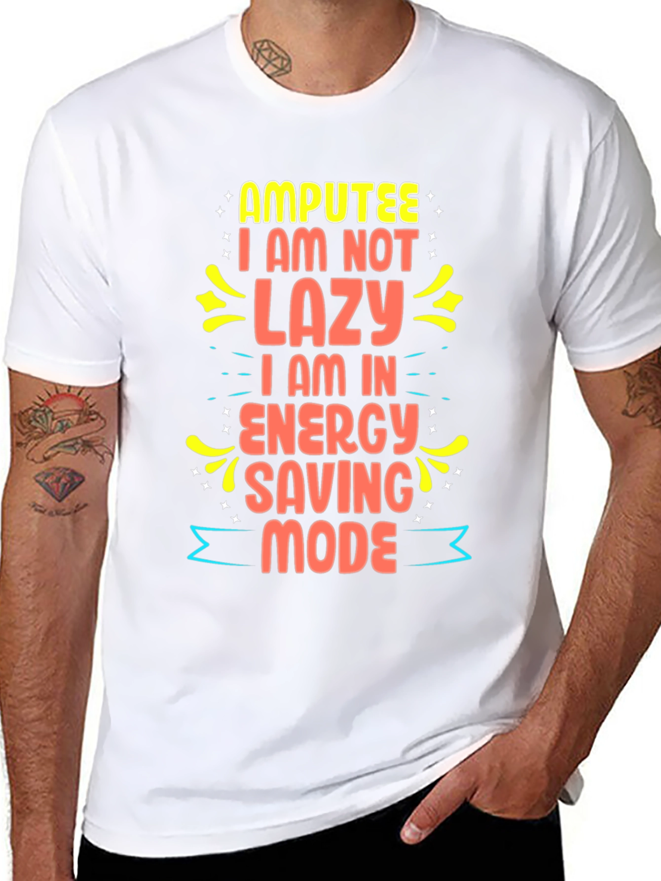 Amputee Energy Saving Mode Graphic Tee