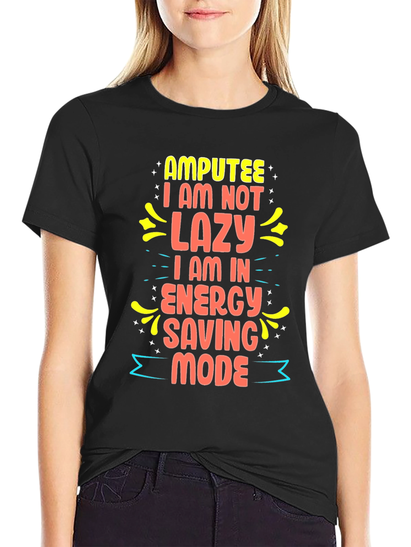 Amputee Energy Saving Mode Graphic Tee