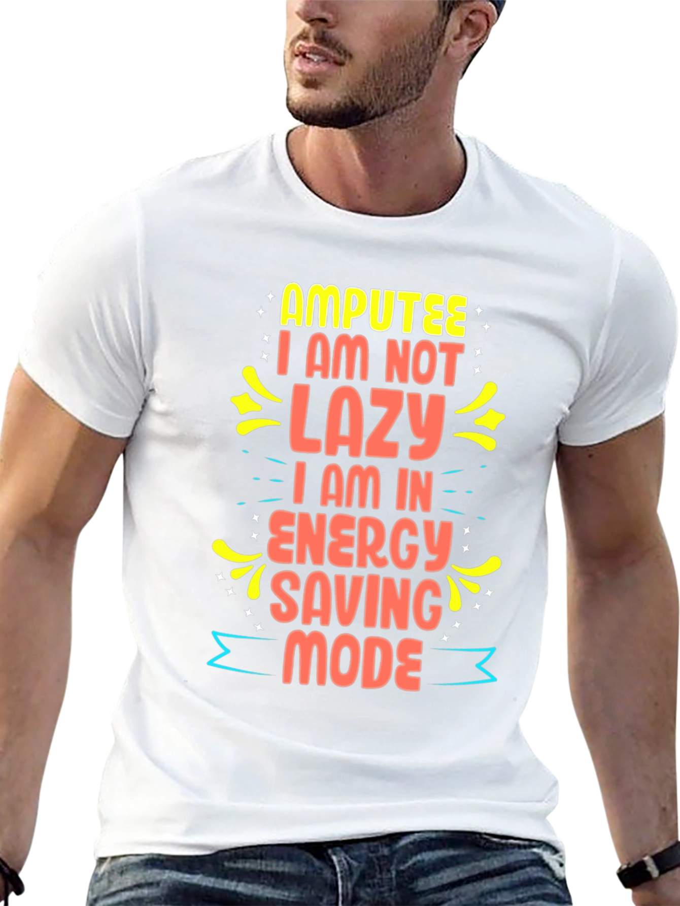 Amputee Energy Saving Mode Graphic Tee