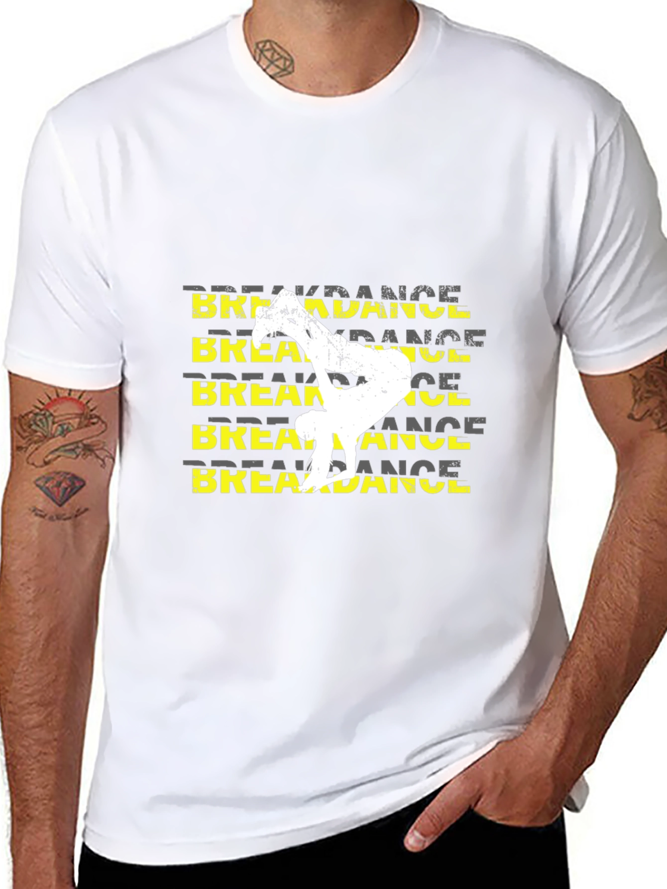Breakdance Graphic Tee - Black Casual T-Shirt