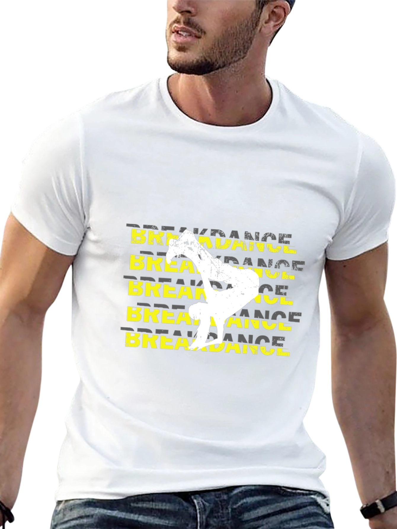Breakdance Graphic Tee - Black Casual T-Shirt