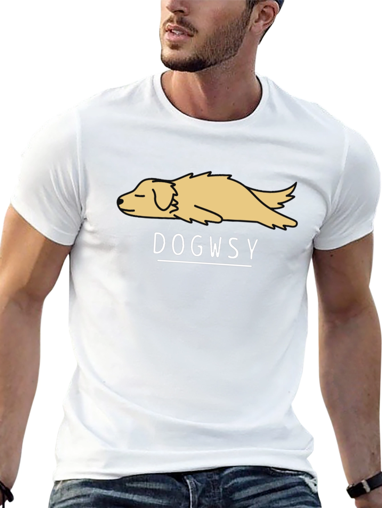 Dogwsy Graphic T-Shirt - Relaxed Dog Design