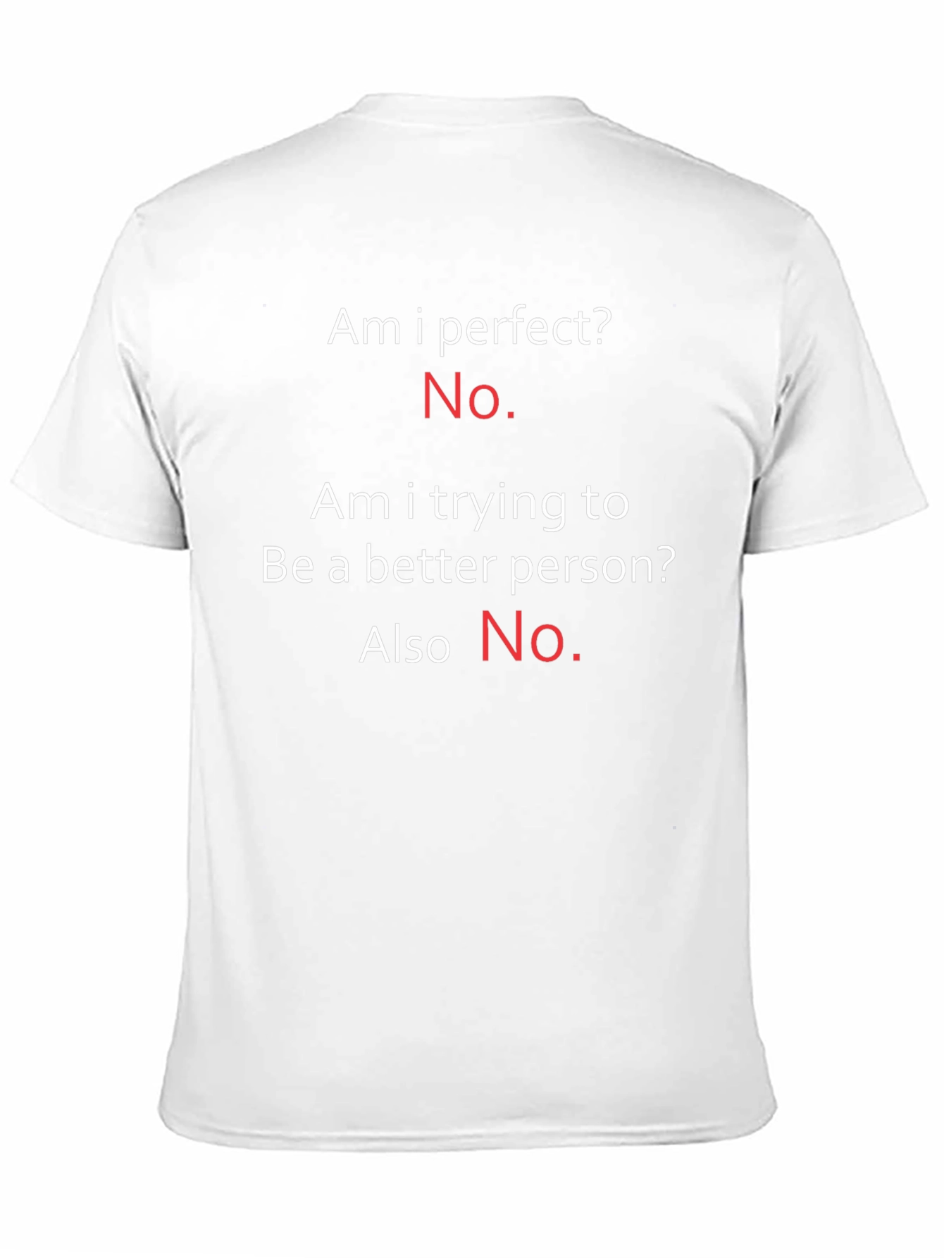 Funny Sarcastic T-Shirt - Perfect? No!