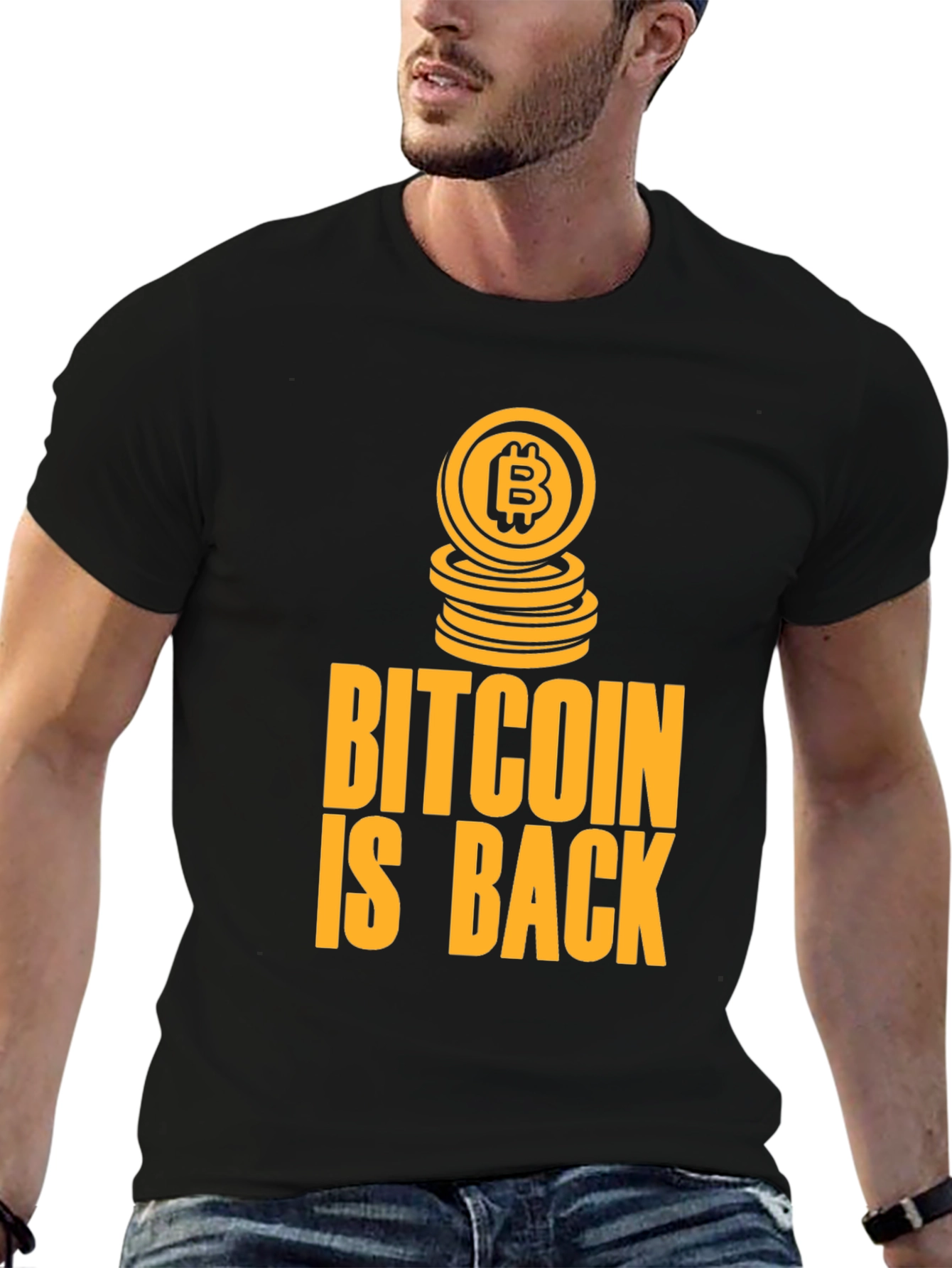 Bitcoin Is Back Black Graphic Tee