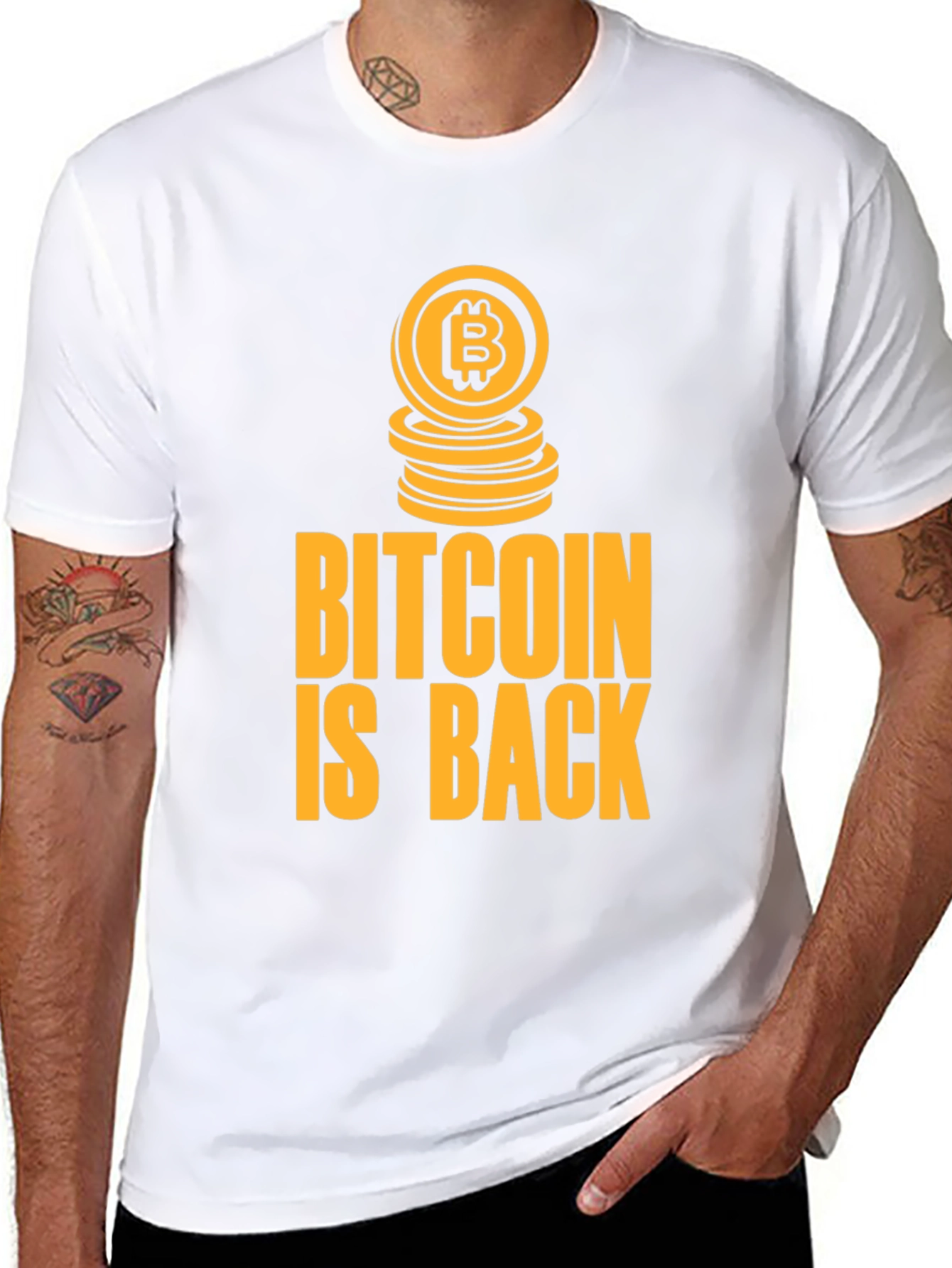 Bitcoin Is Back Black Graphic Tee