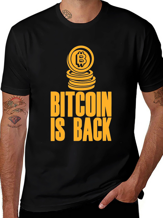 Bitcoin Is Back Black Graphic Tee