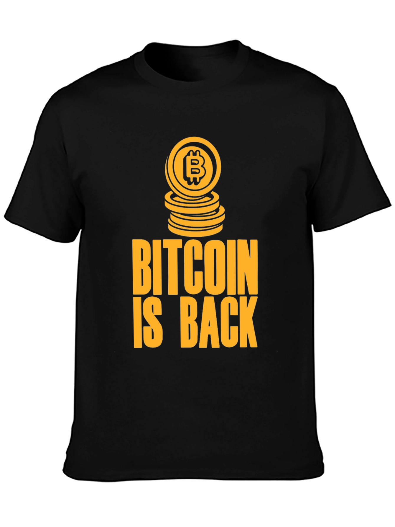 Bitcoin Is Back Black Graphic Tee