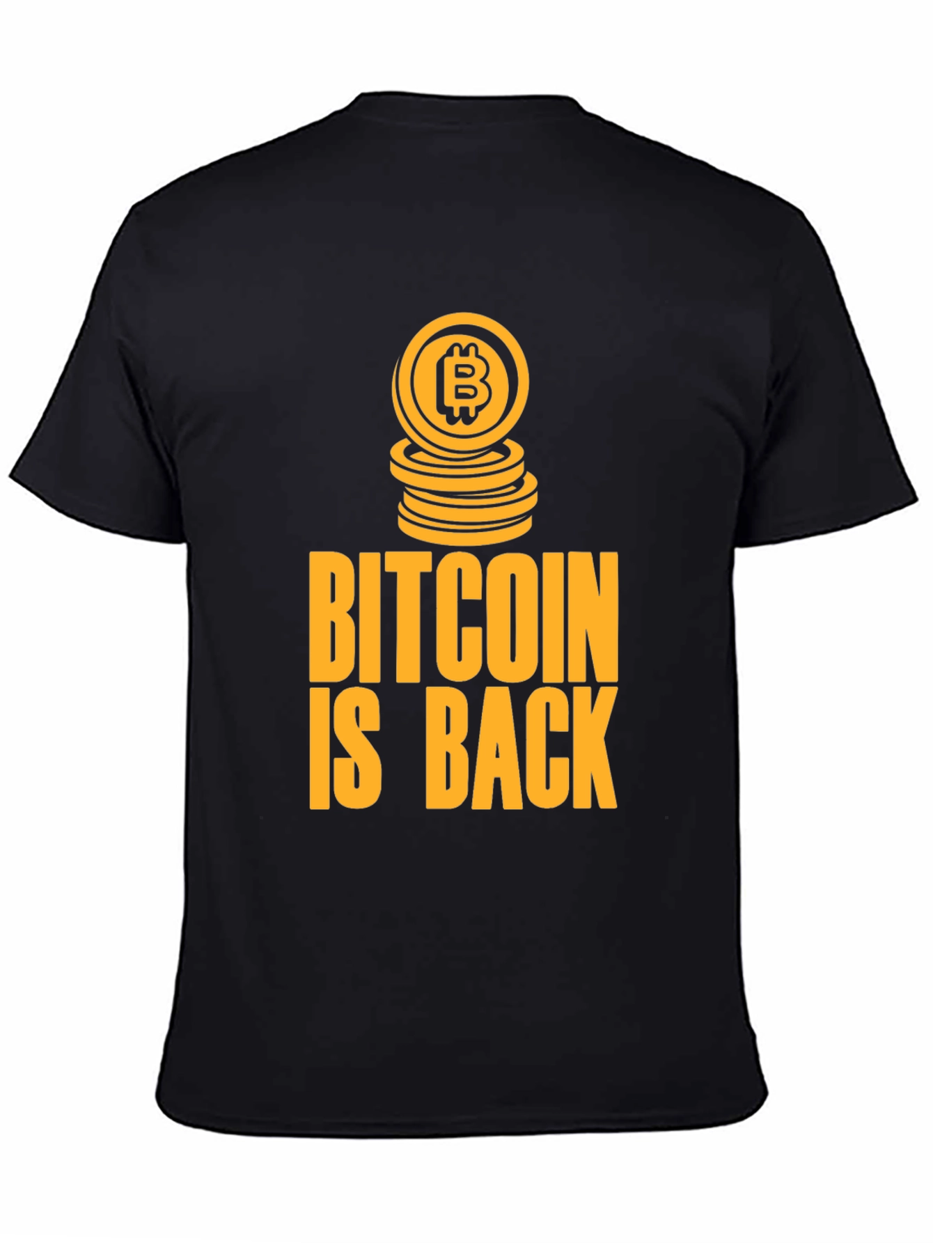 Bitcoin Is Back Black Graphic Tee