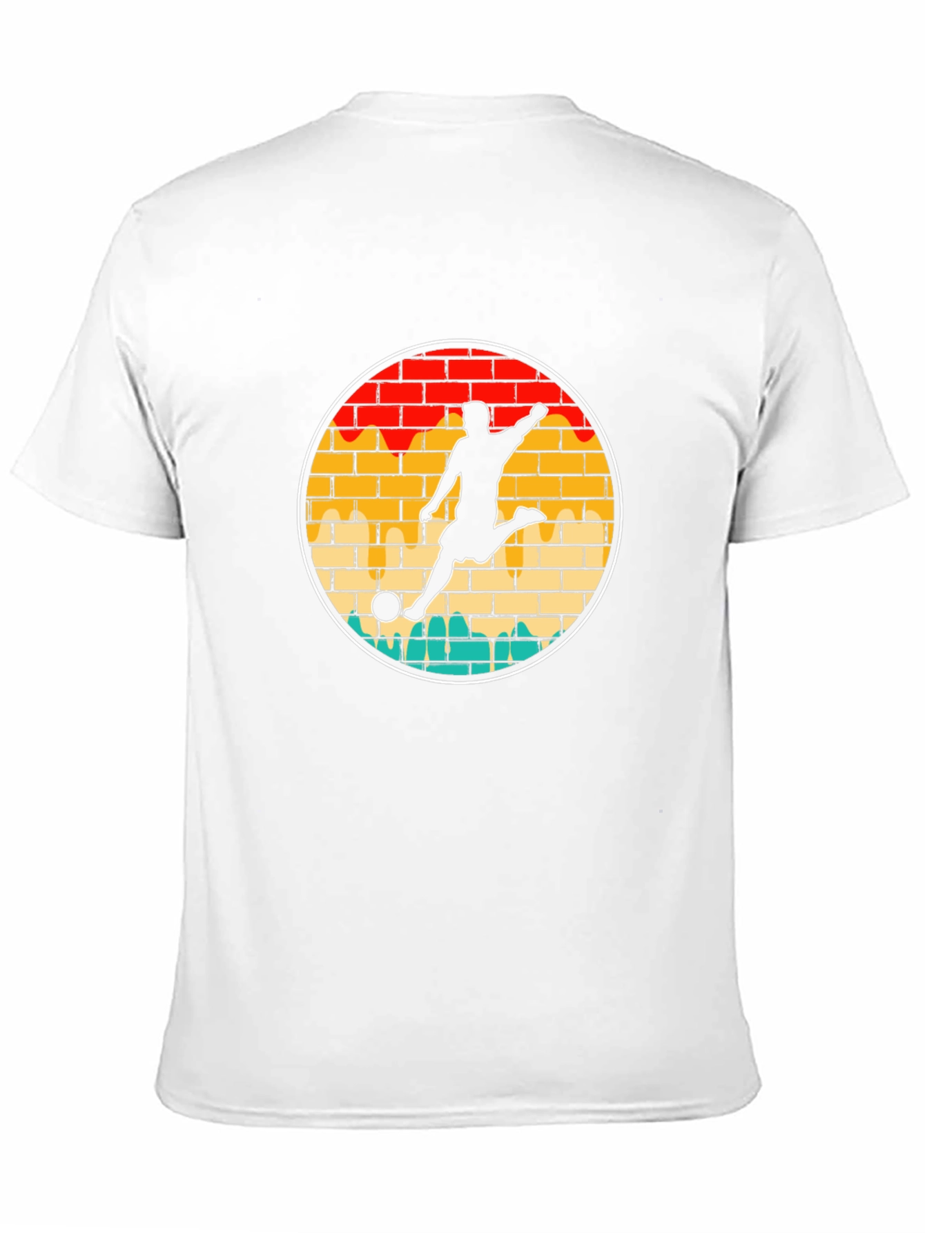 Retro Soccer Player Graphic T-Shirt