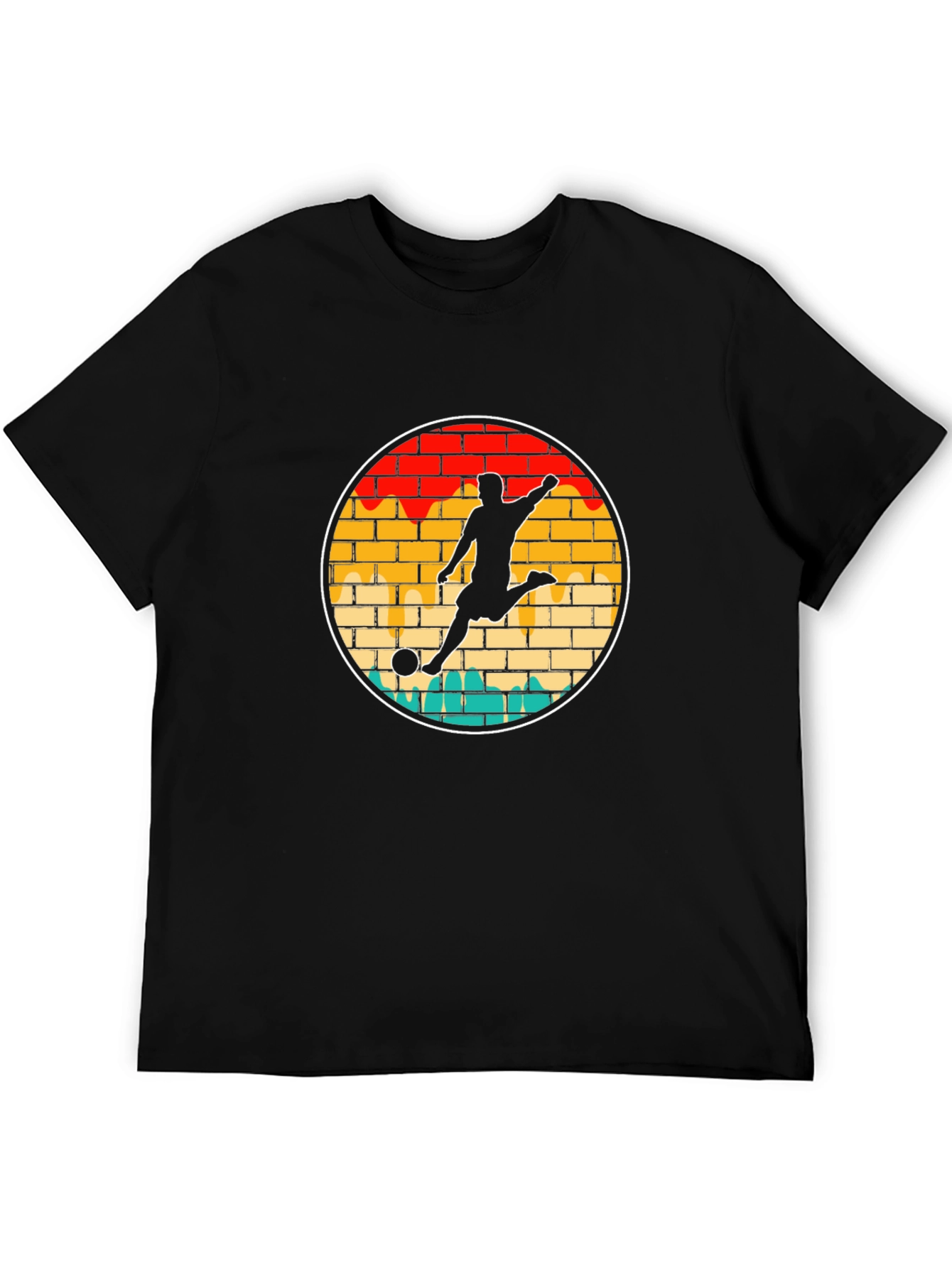 Retro Soccer Player Graphic T-Shirt
