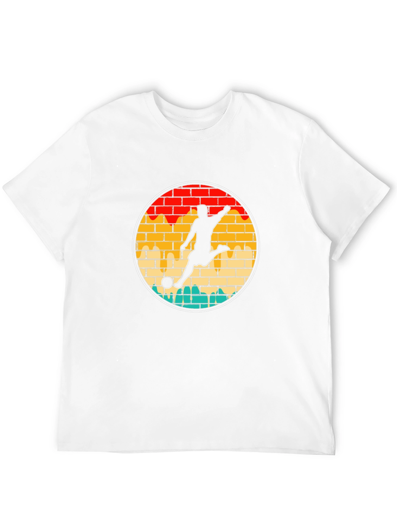 Retro Soccer Player Graphic T-Shirt