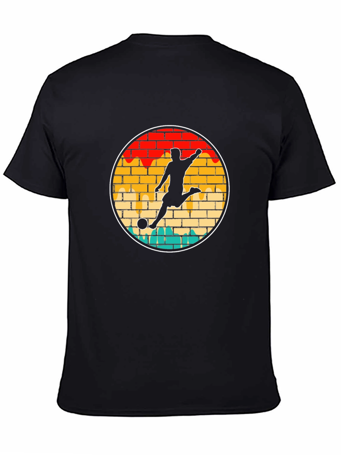 Retro Soccer Player Graphic T-Shirt