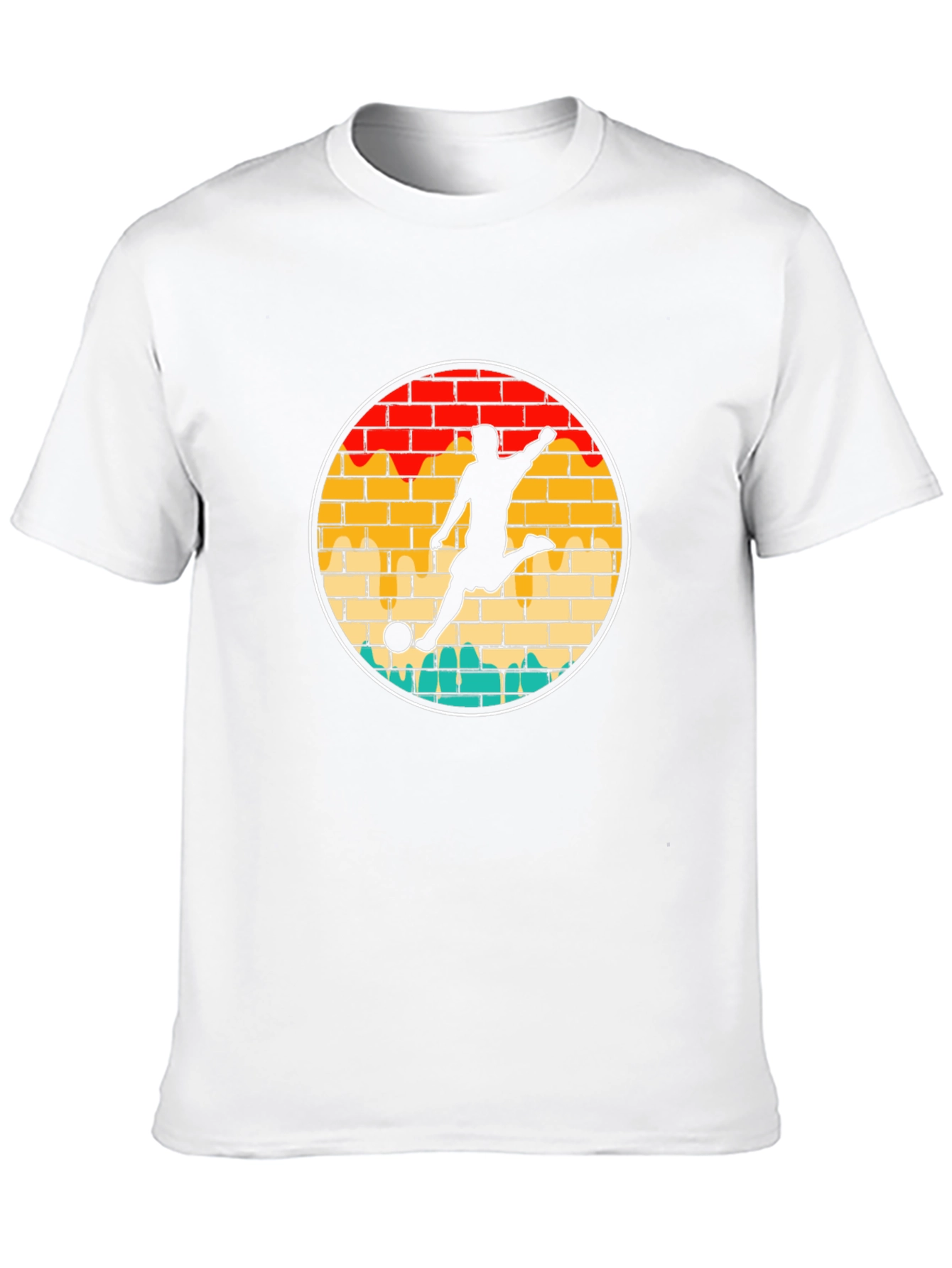 Retro Soccer Player Graphic T-Shirt