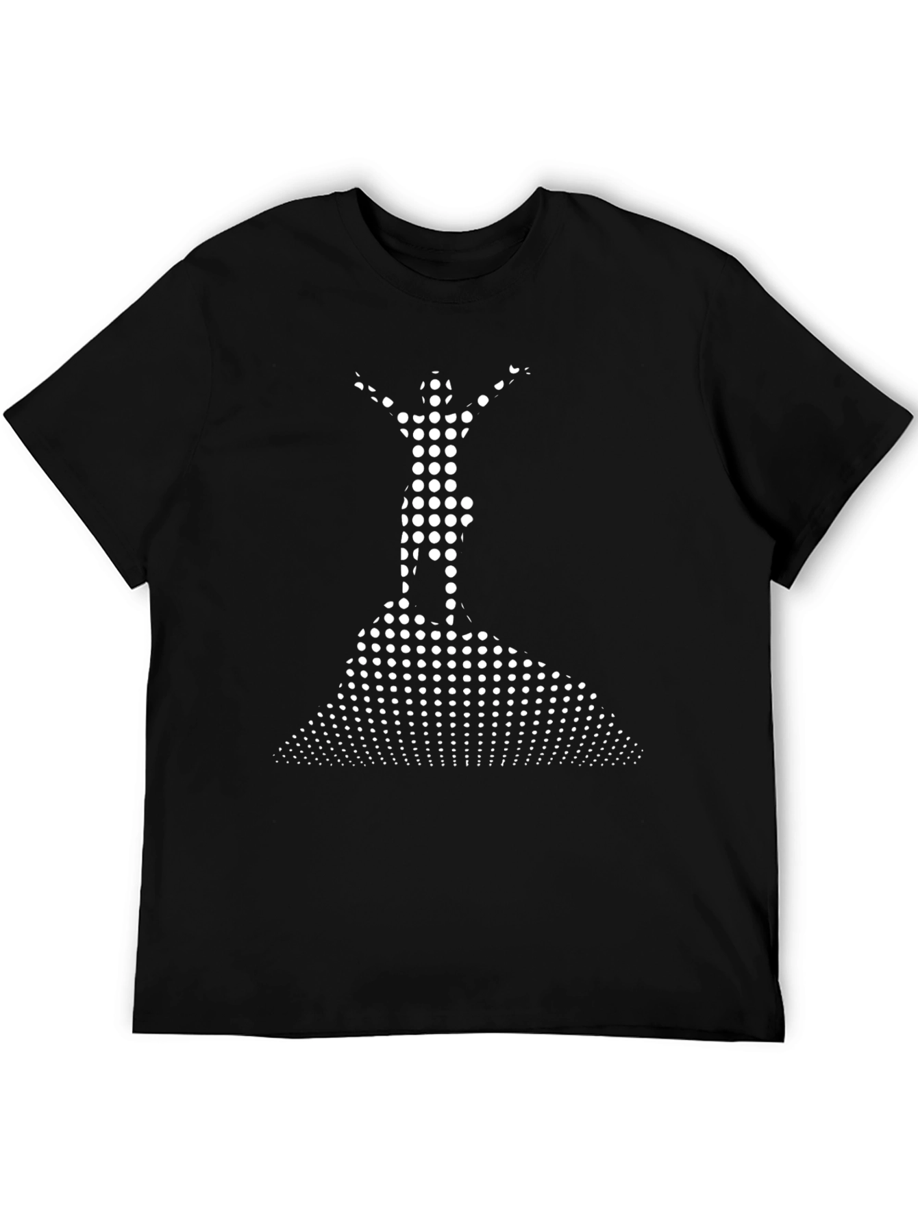 Abstract Figure Graphic T-Shirt - Black