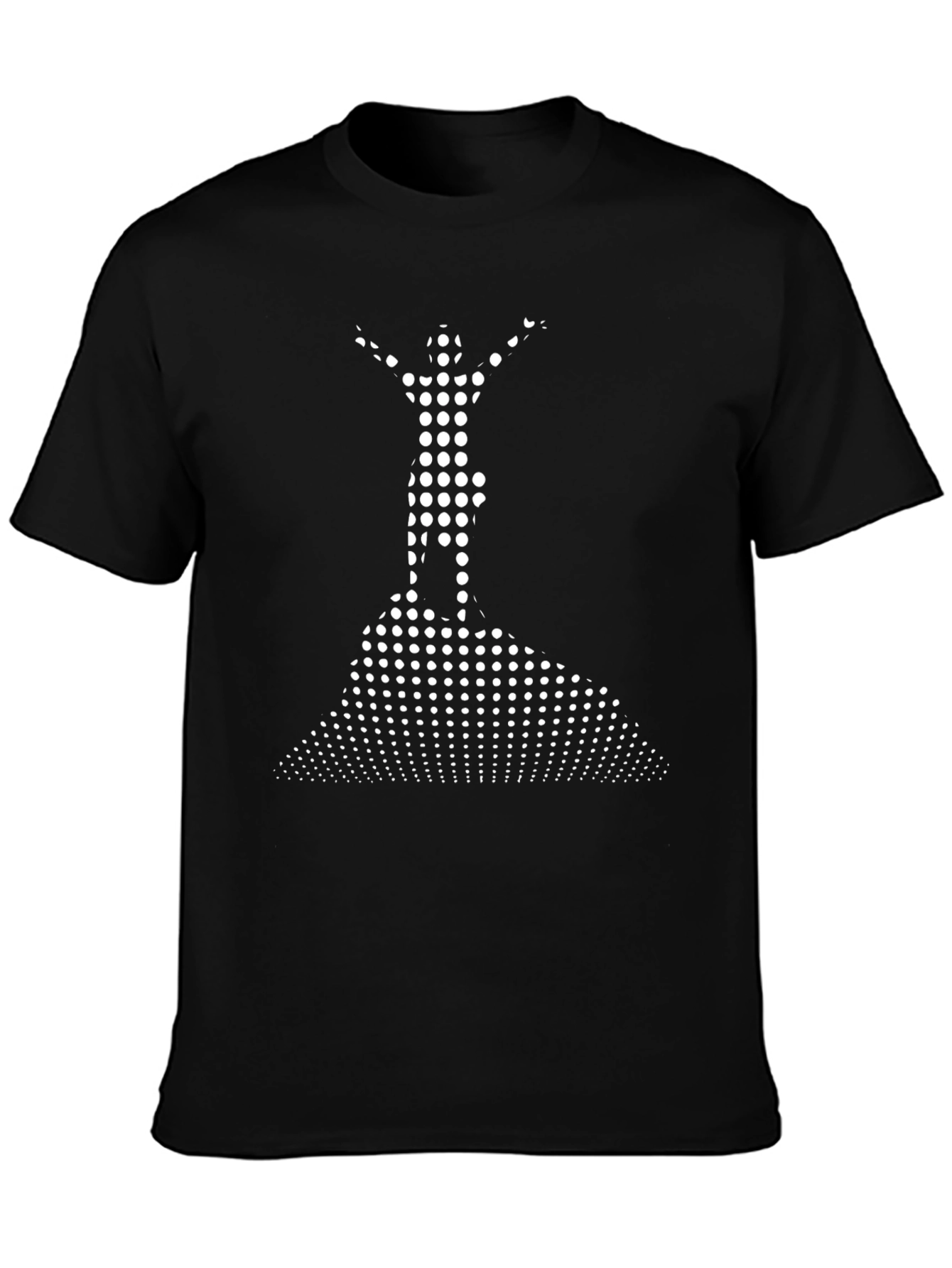 Abstract Figure Graphic T-Shirt - Black