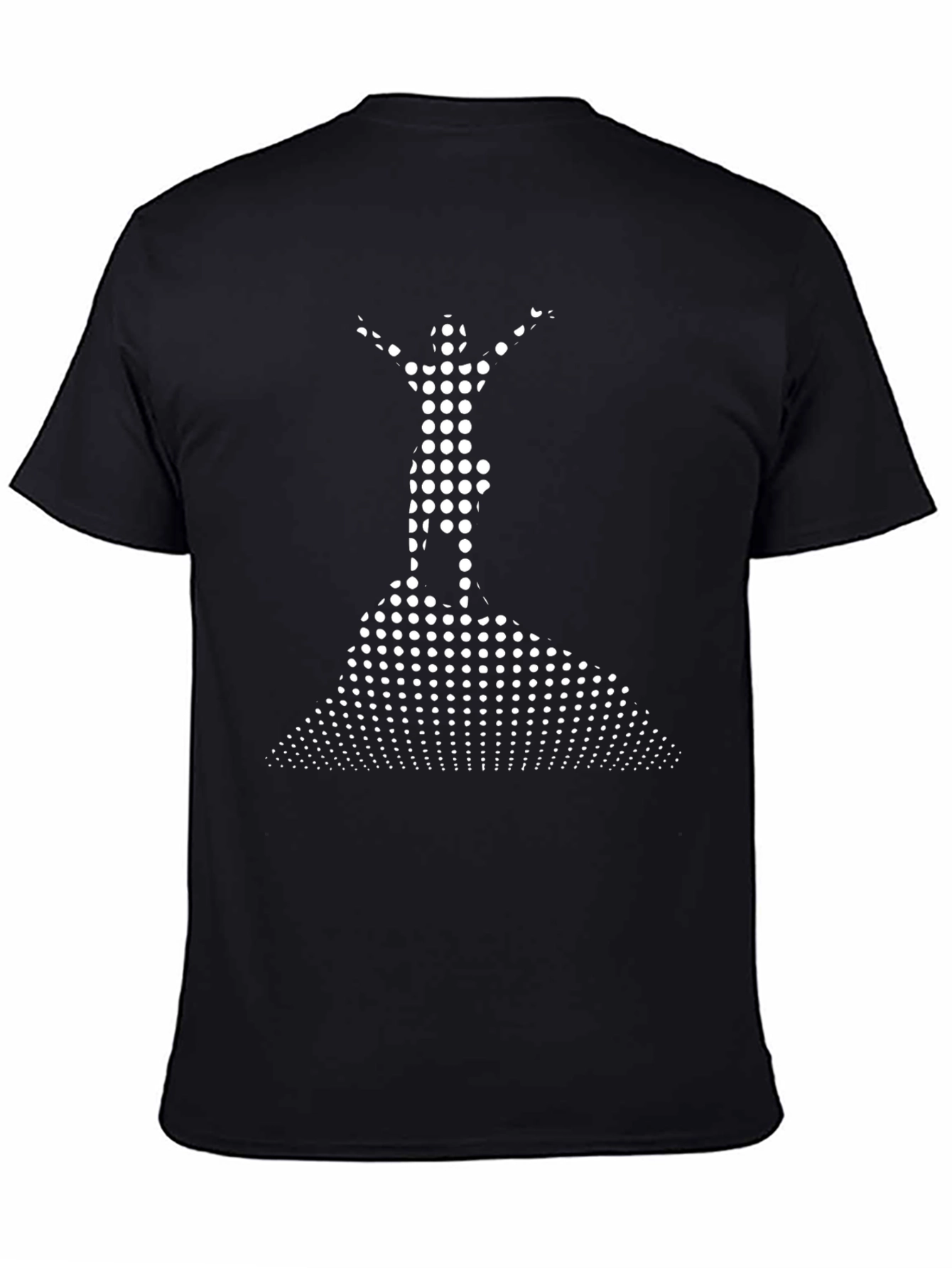 Abstract Figure Graphic T-Shirt - Black