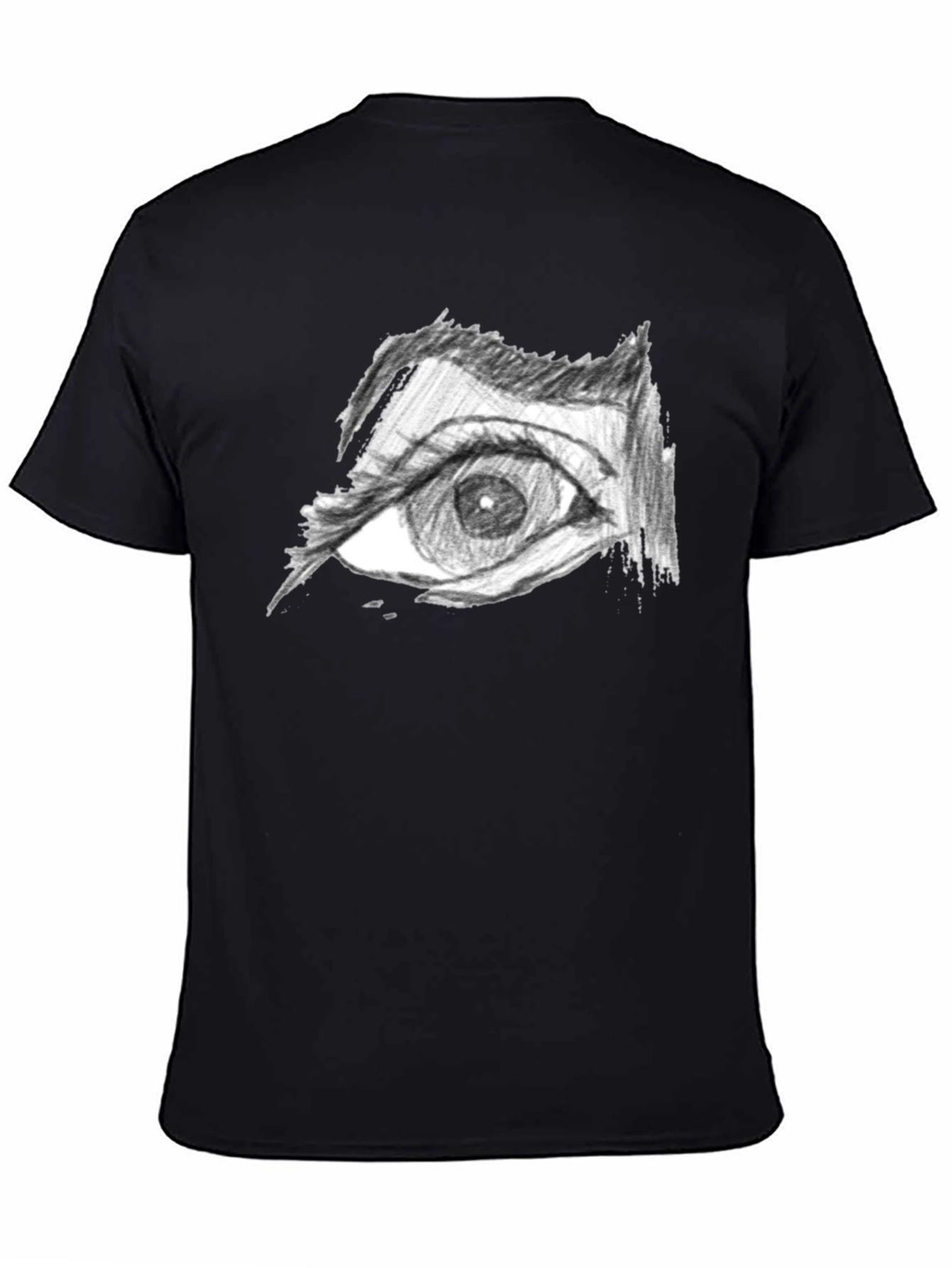 Eye Drawing Black T-Shirt