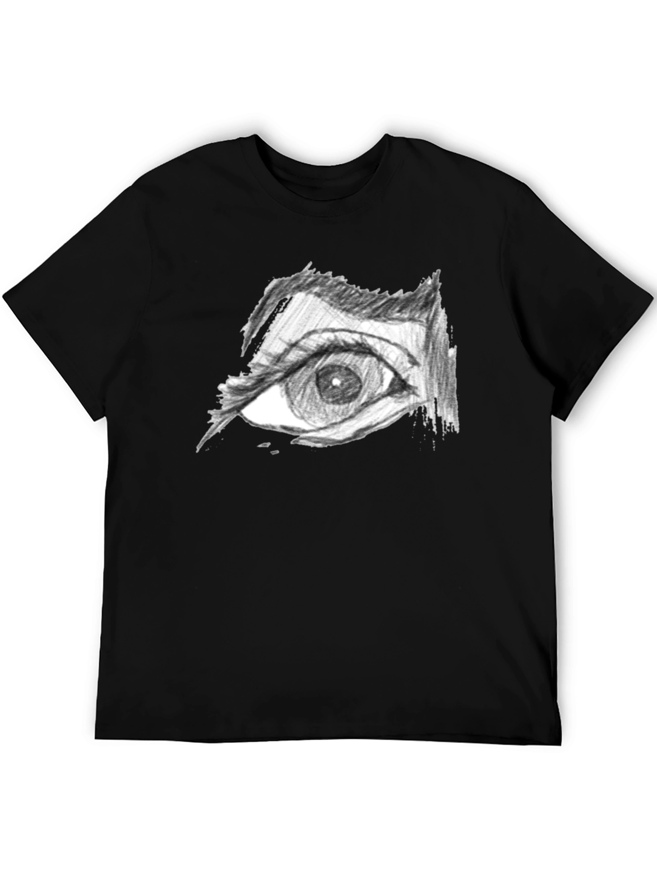 Eye Drawing Black T-Shirt