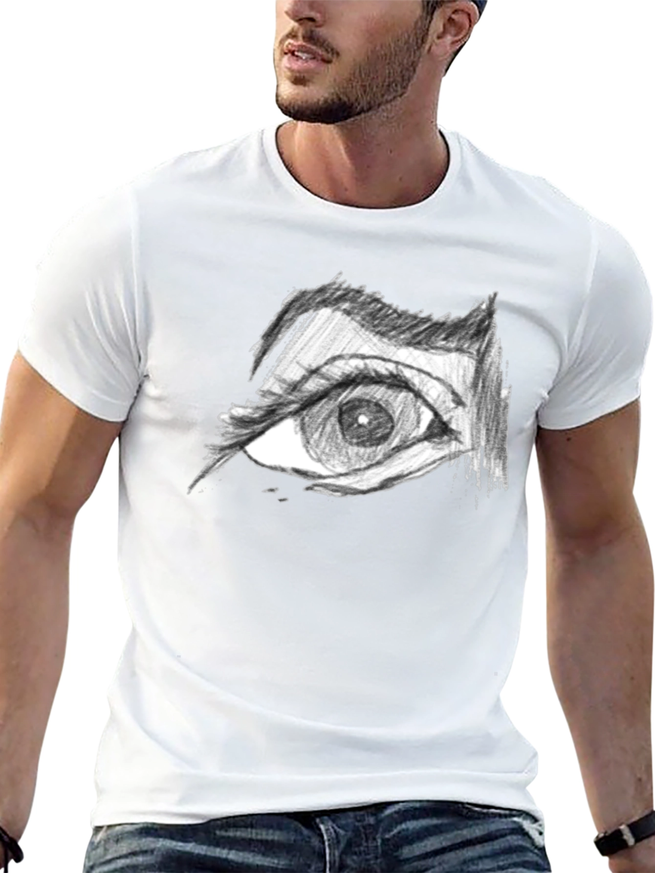 Eye Drawing Black T-Shirt