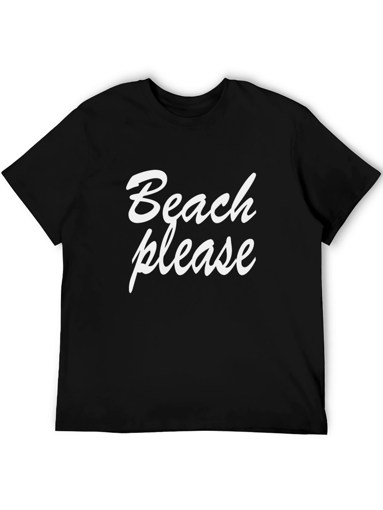 Beach Please Graphic Tee - Black