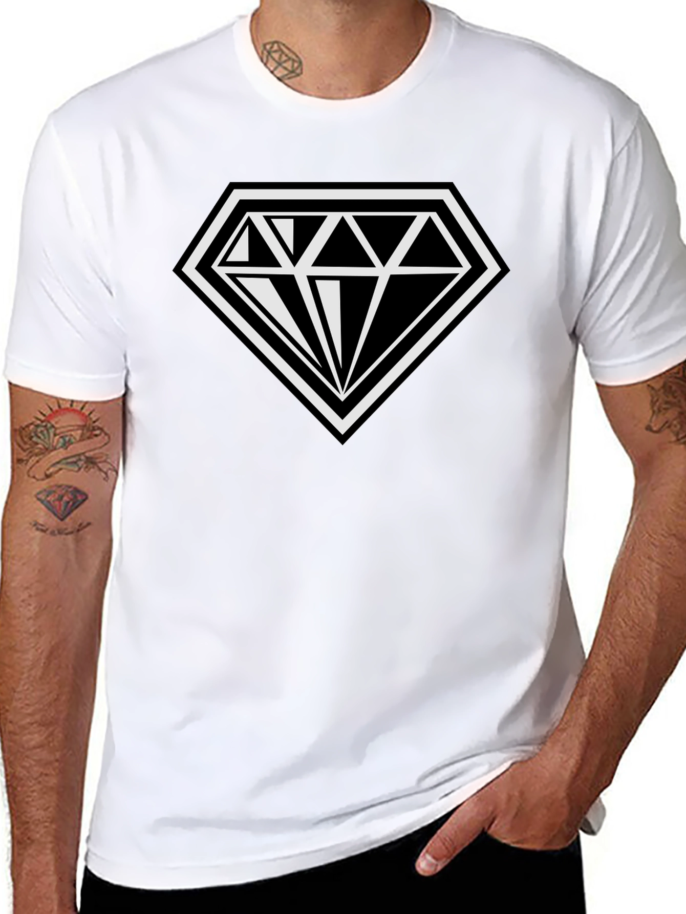 Diamond Logo T-Shirt - Classic Black Tee