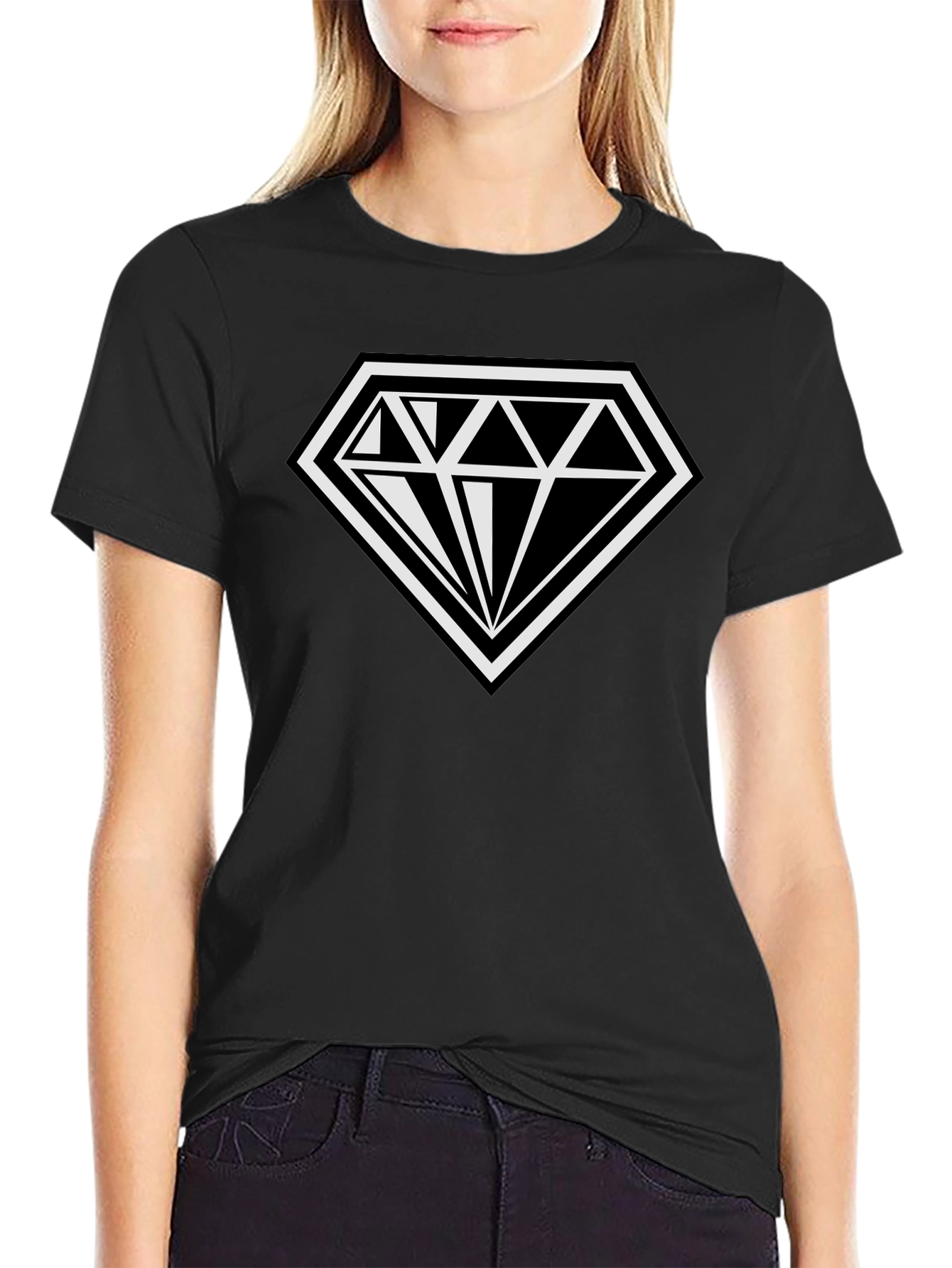 Diamond Logo T-Shirt - Classic Black Tee