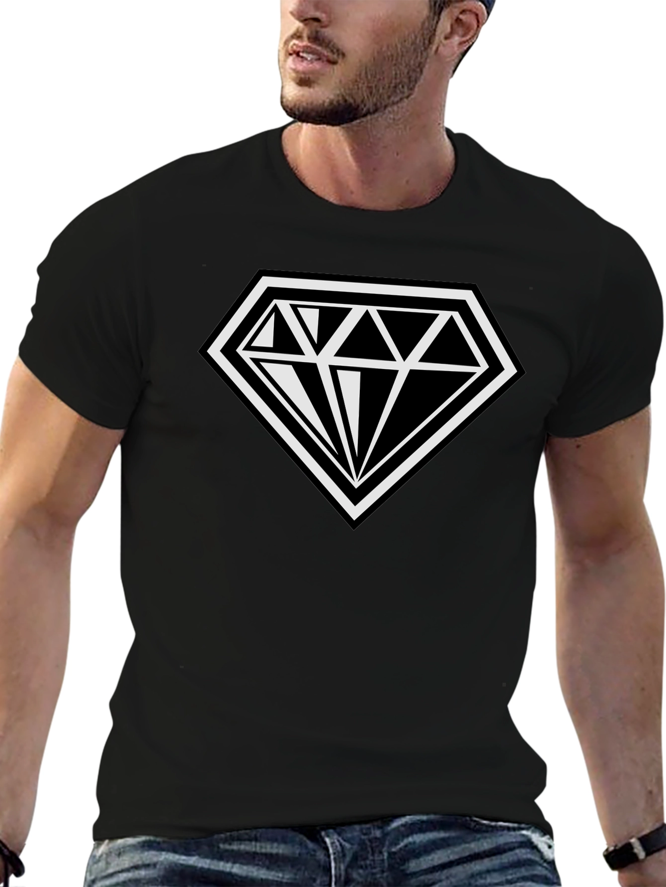 Diamond Logo T-Shirt - Classic Black Tee