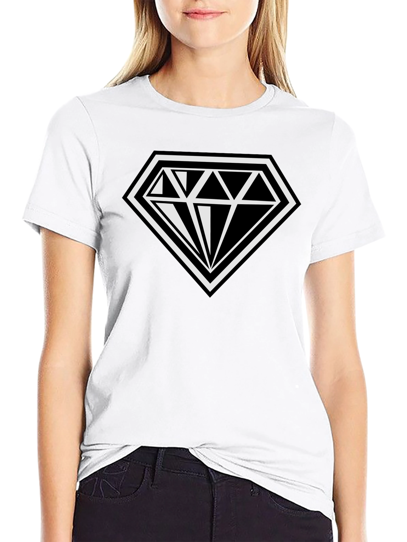 Diamond Logo T-Shirt - Classic Black Tee