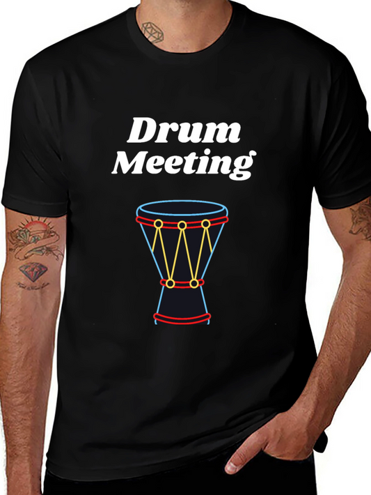 Drum Meeting Graphic Tee - Percussion Shirt
