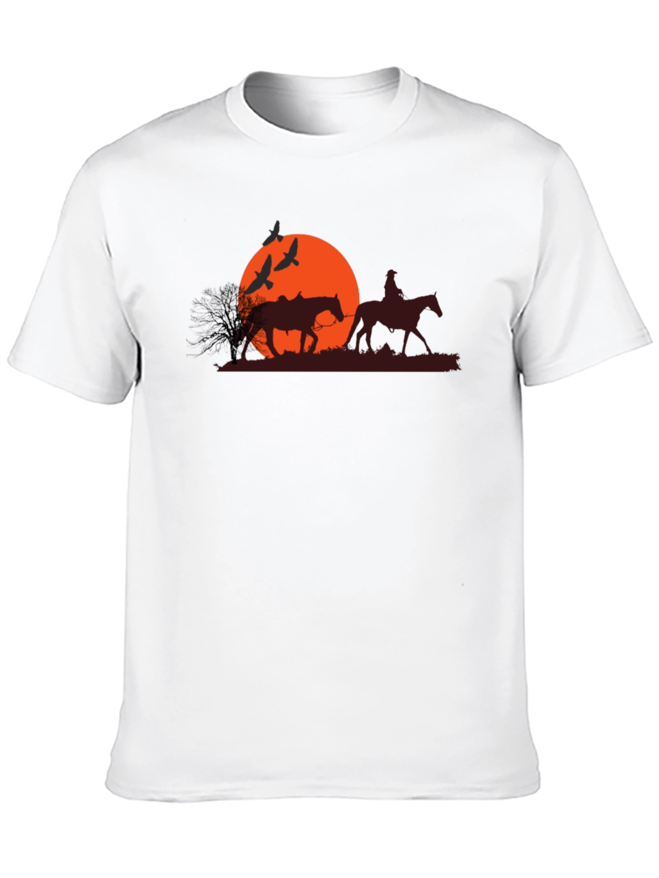 Western Sunset Graphic Tee - Black