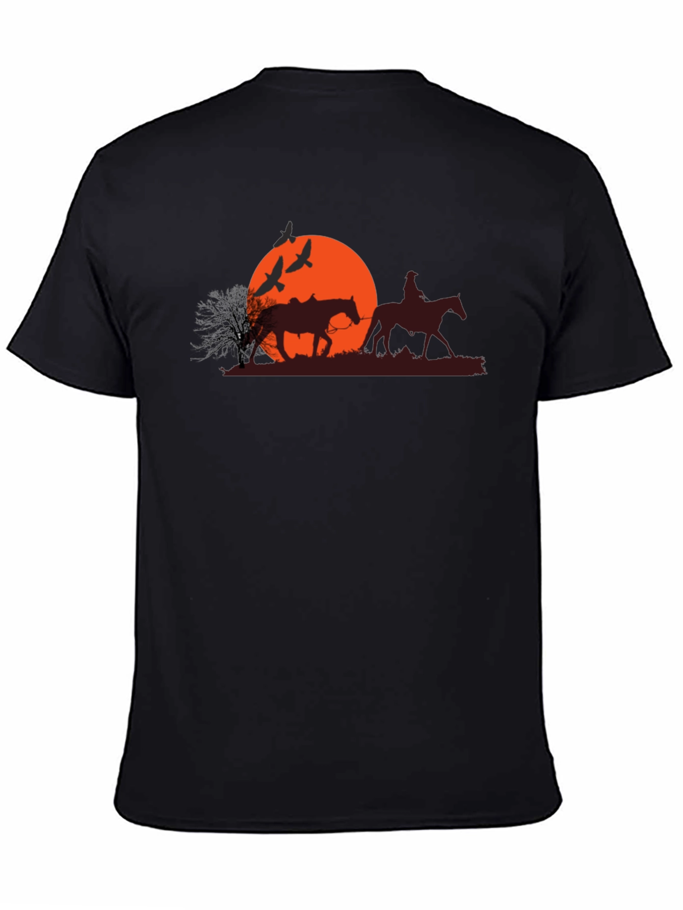 Western Sunset Graphic Tee - Black