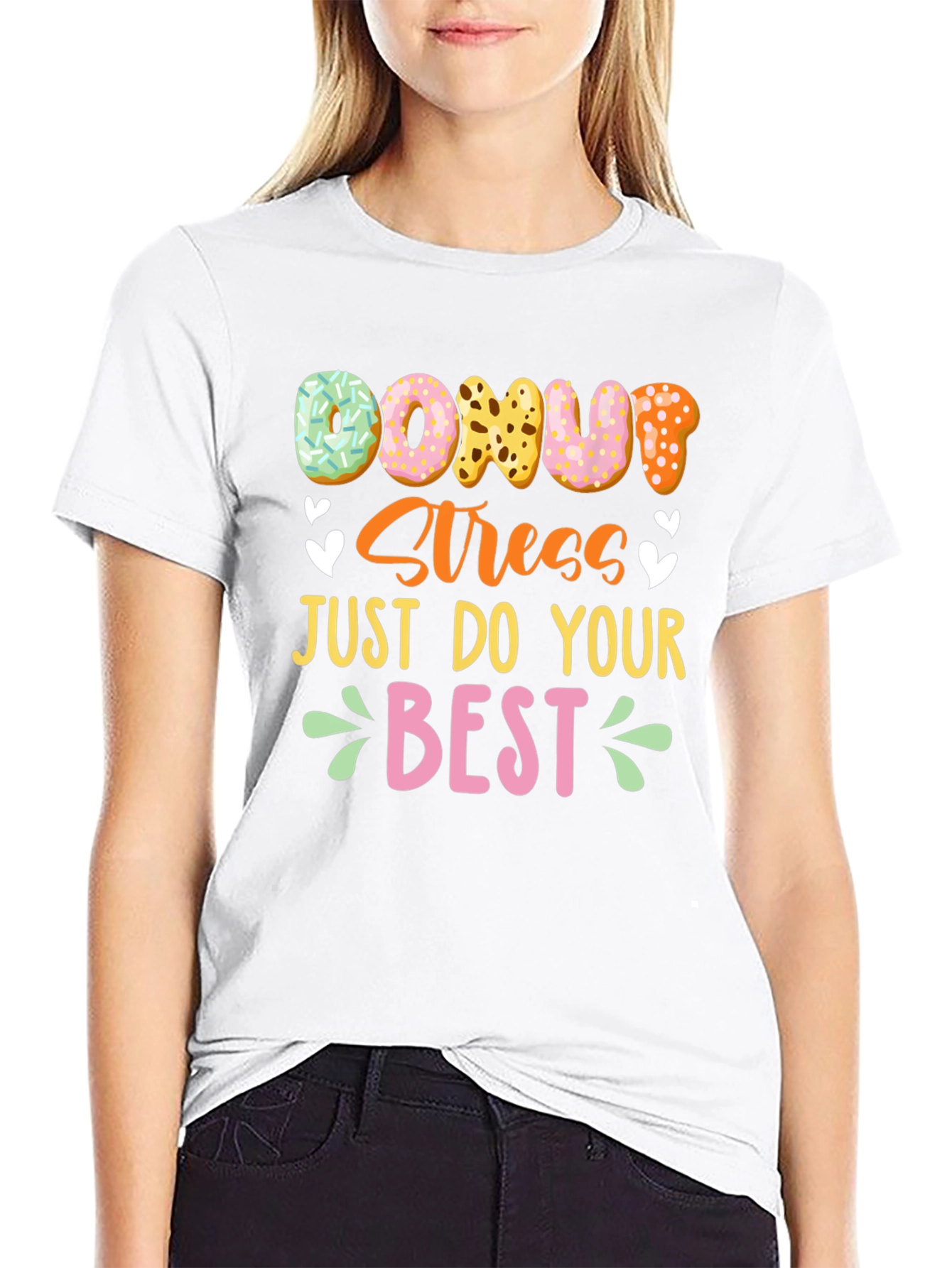 Donut Stress T-Shirt - Positive Vibes Casual Tee