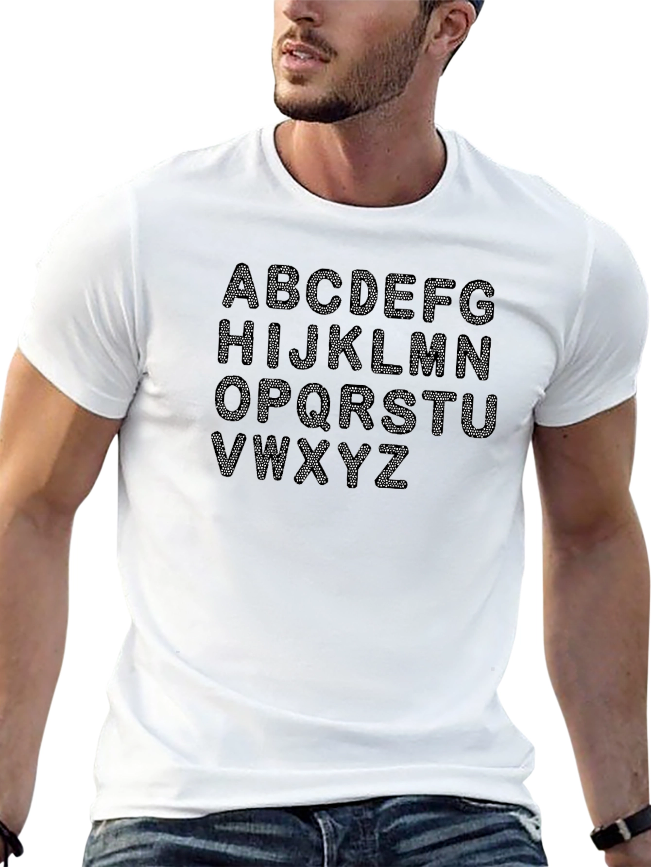 Alphabet Rhinestone T-Shirt