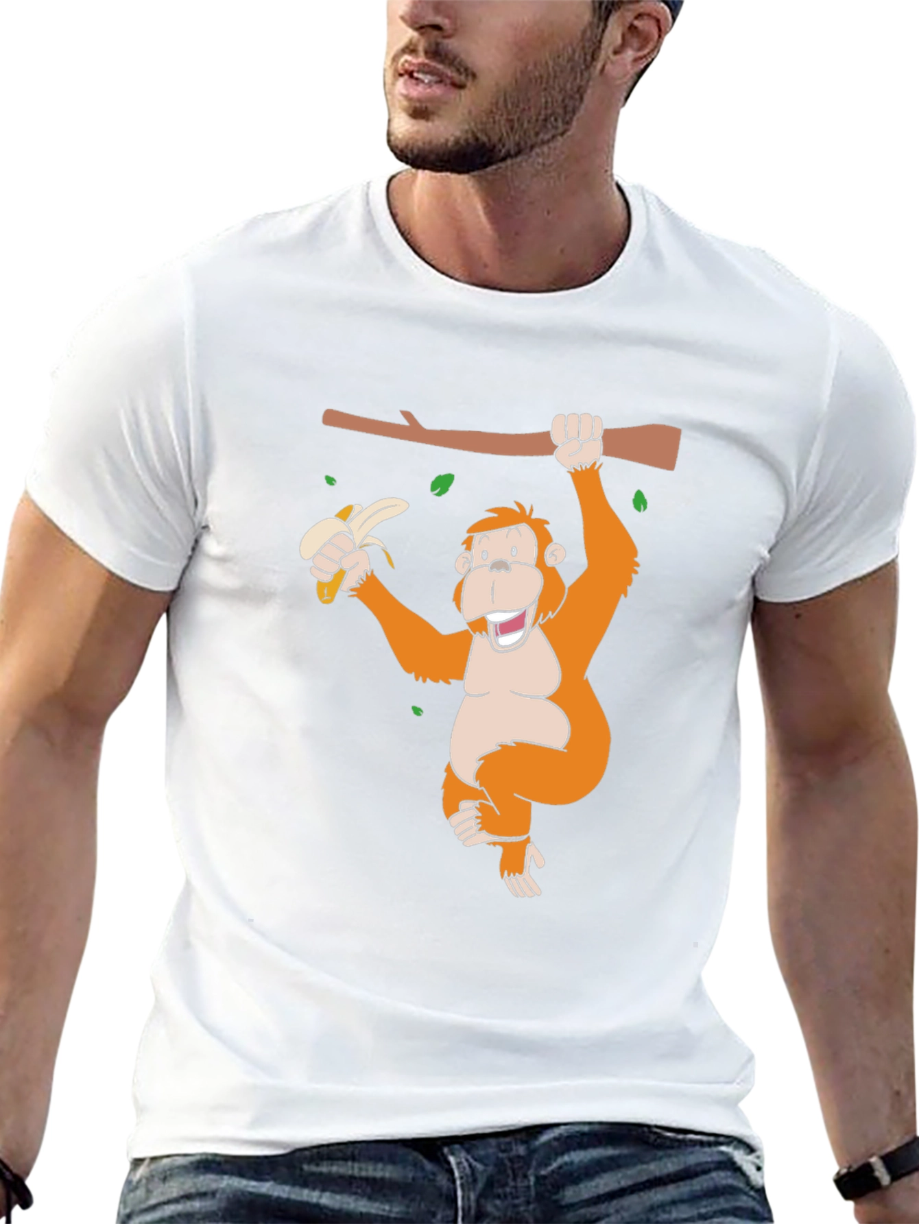 Monkey Banana Black T-Shirt