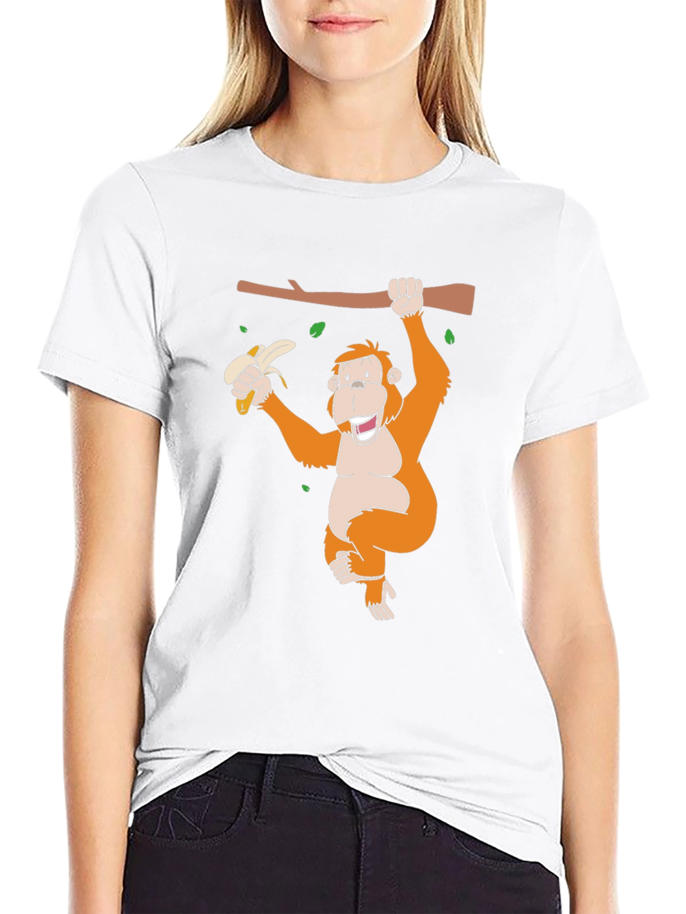 Monkey Banana Black T-Shirt