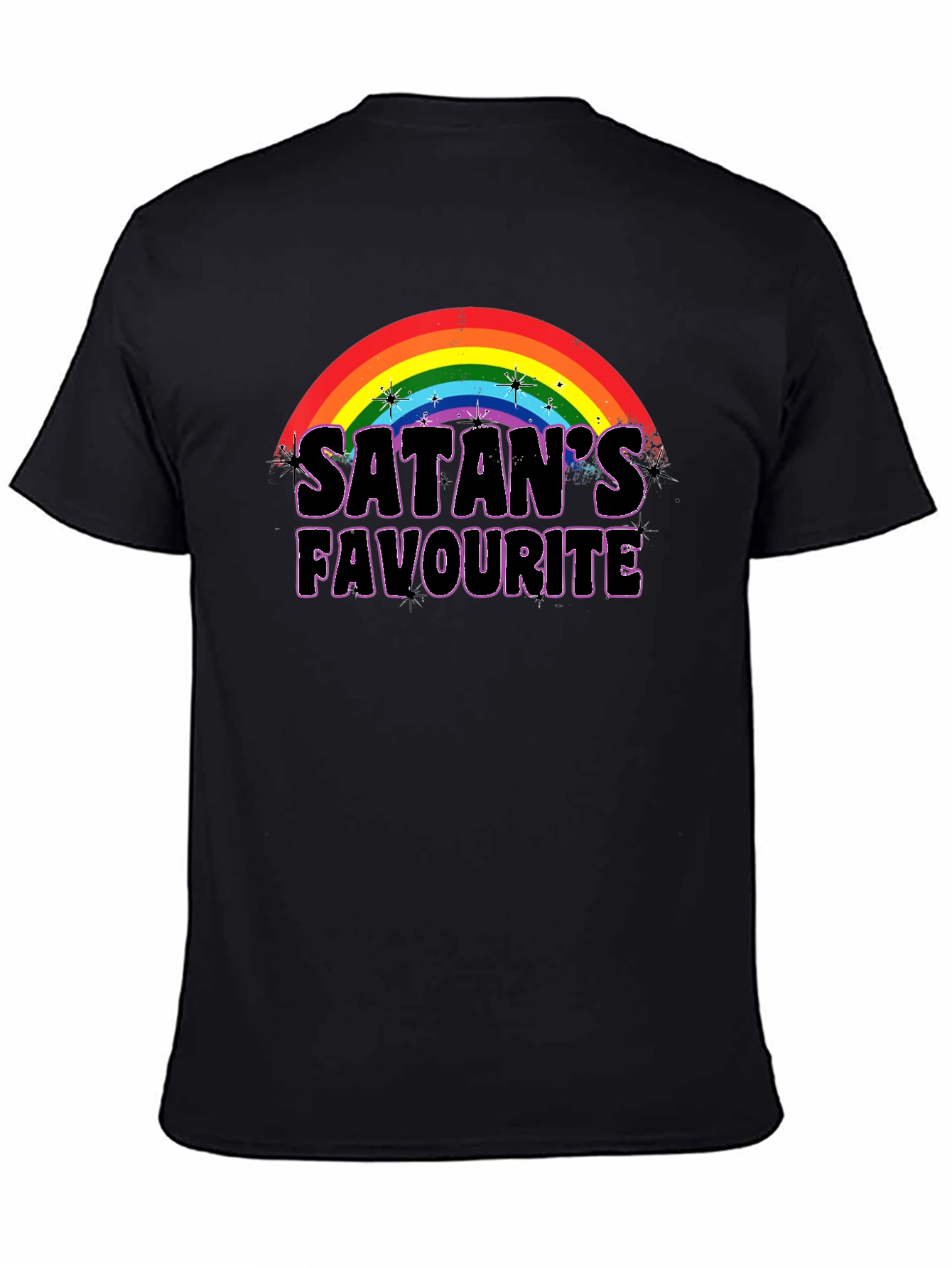 Satans Favorite Rainbow Graphic T-Shirt