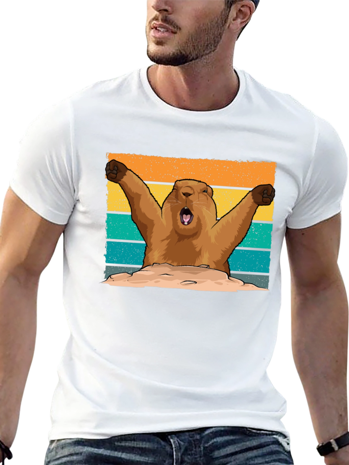 Groundhog Day T-Shirt: Retro Woodchuck Design